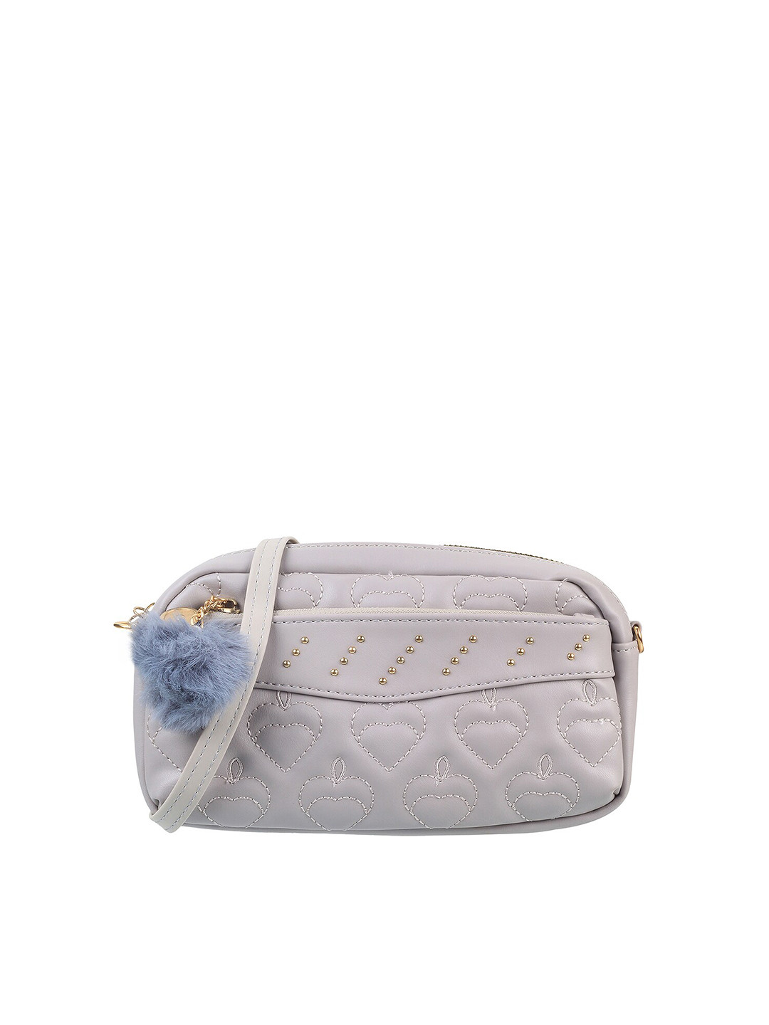 

WALKWAY by Metro Embellished Quilted Purse, Grey