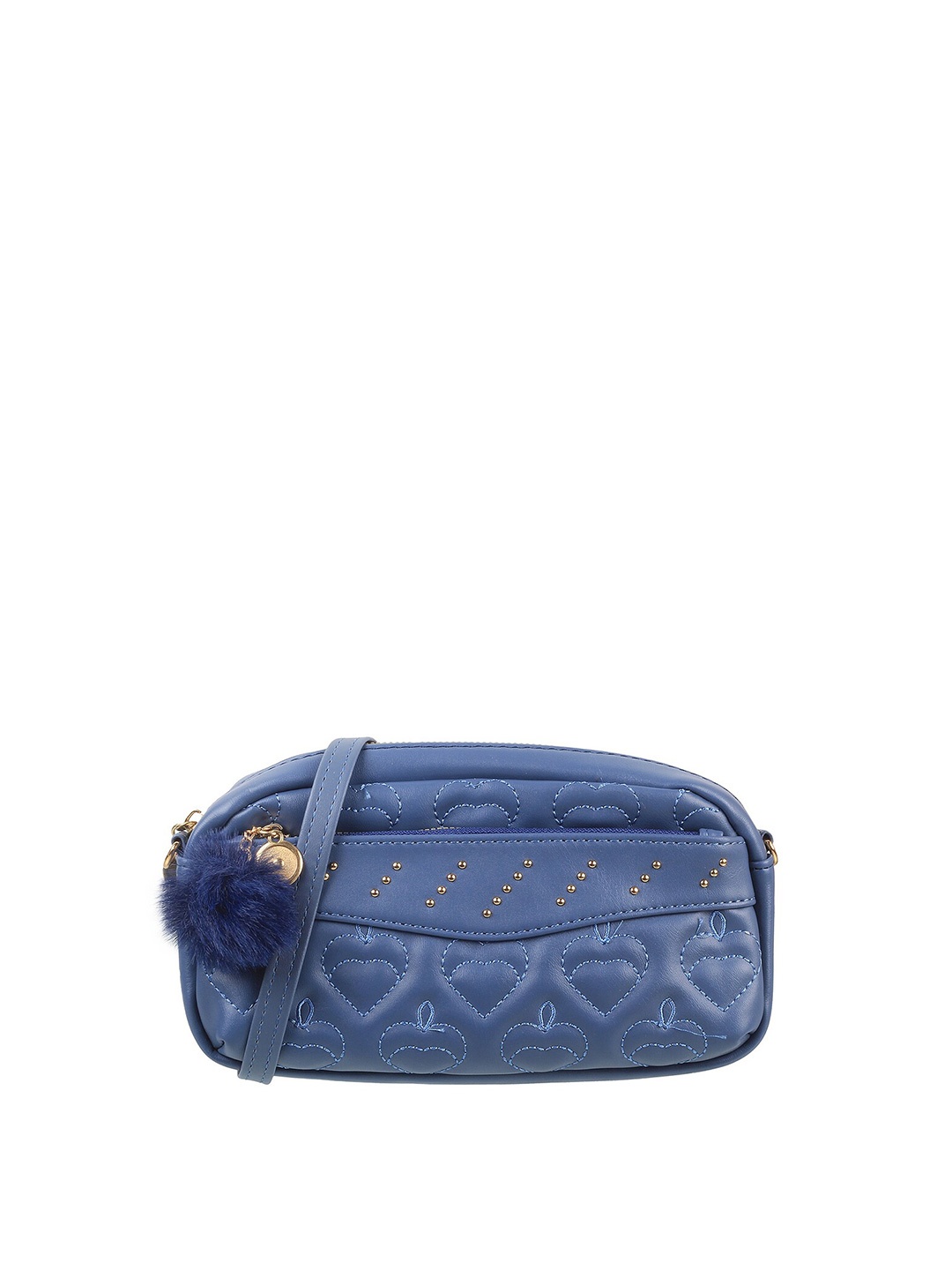 

WALKWAY by Metro Women Self Design Structured Sling Bag, Blue