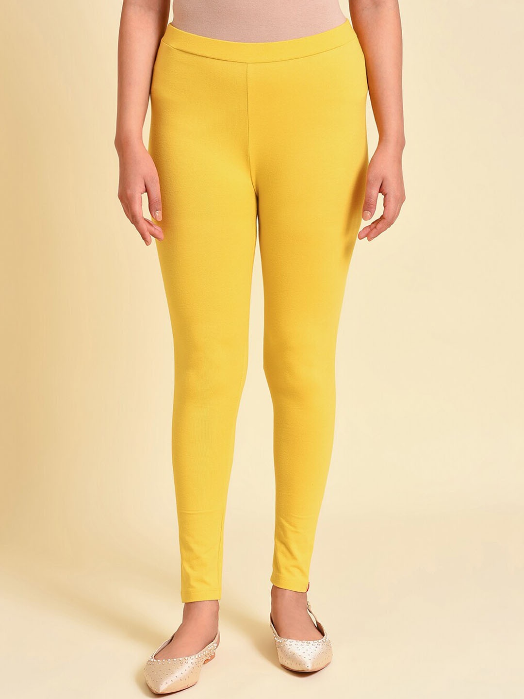 

W Women Ankle-Length Leggings, Yellow