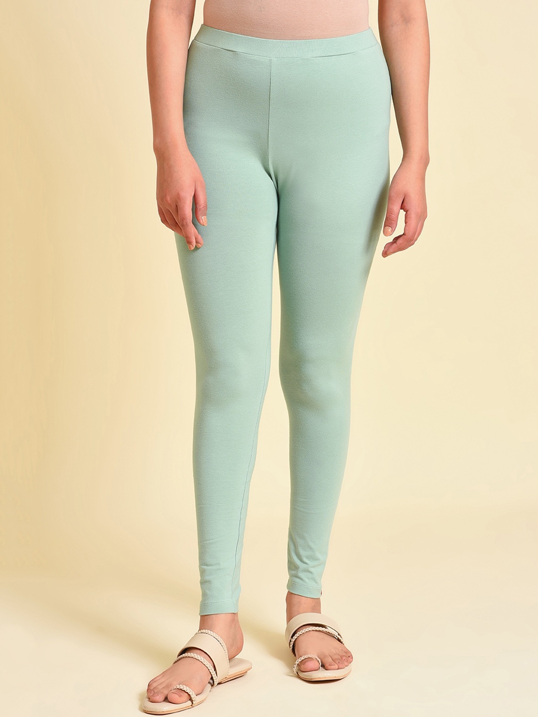 

W Women Ankle-Length Leggings, Green