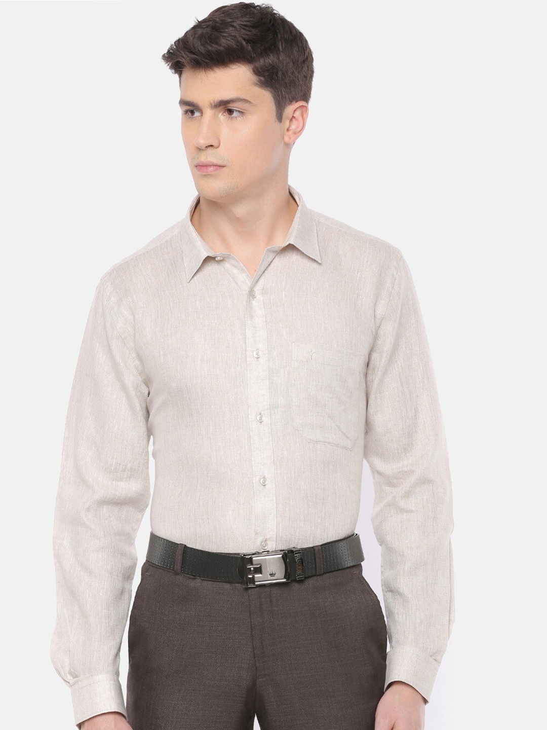 

Ramraj Spread Collar Cotton Formal Shirt, Grey