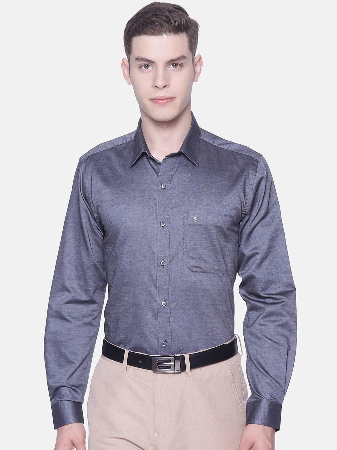 

Ramraj Original Formal Pure Cotton Shirt, Grey