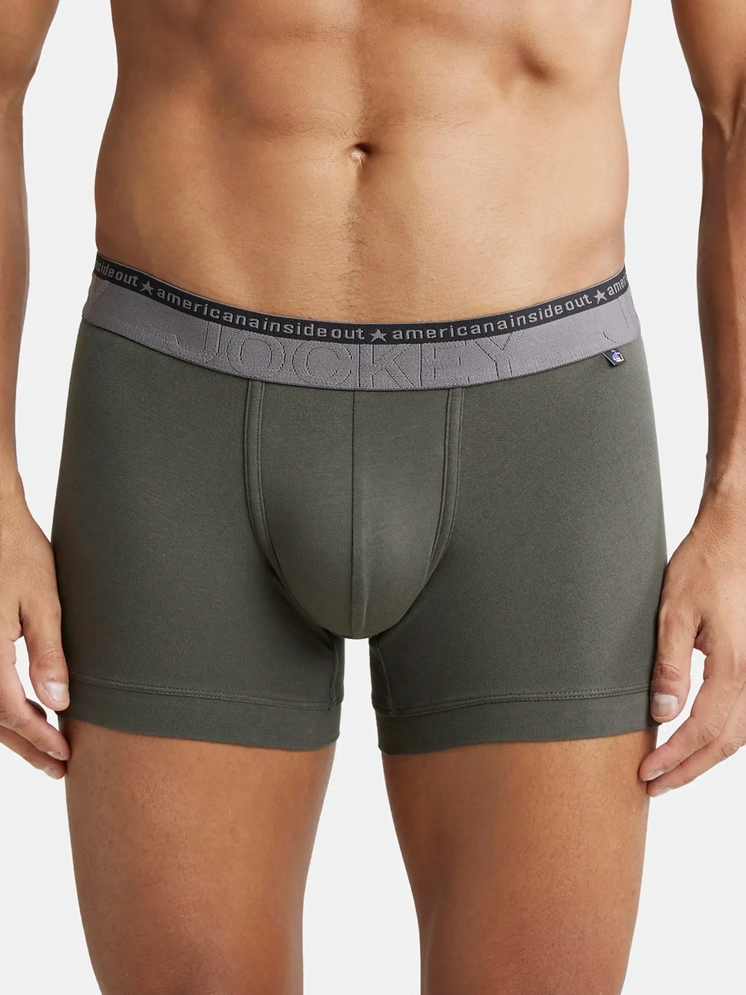 

Jockey Stretchable Trunk with Ultrasoft Waistband-US60, Olive