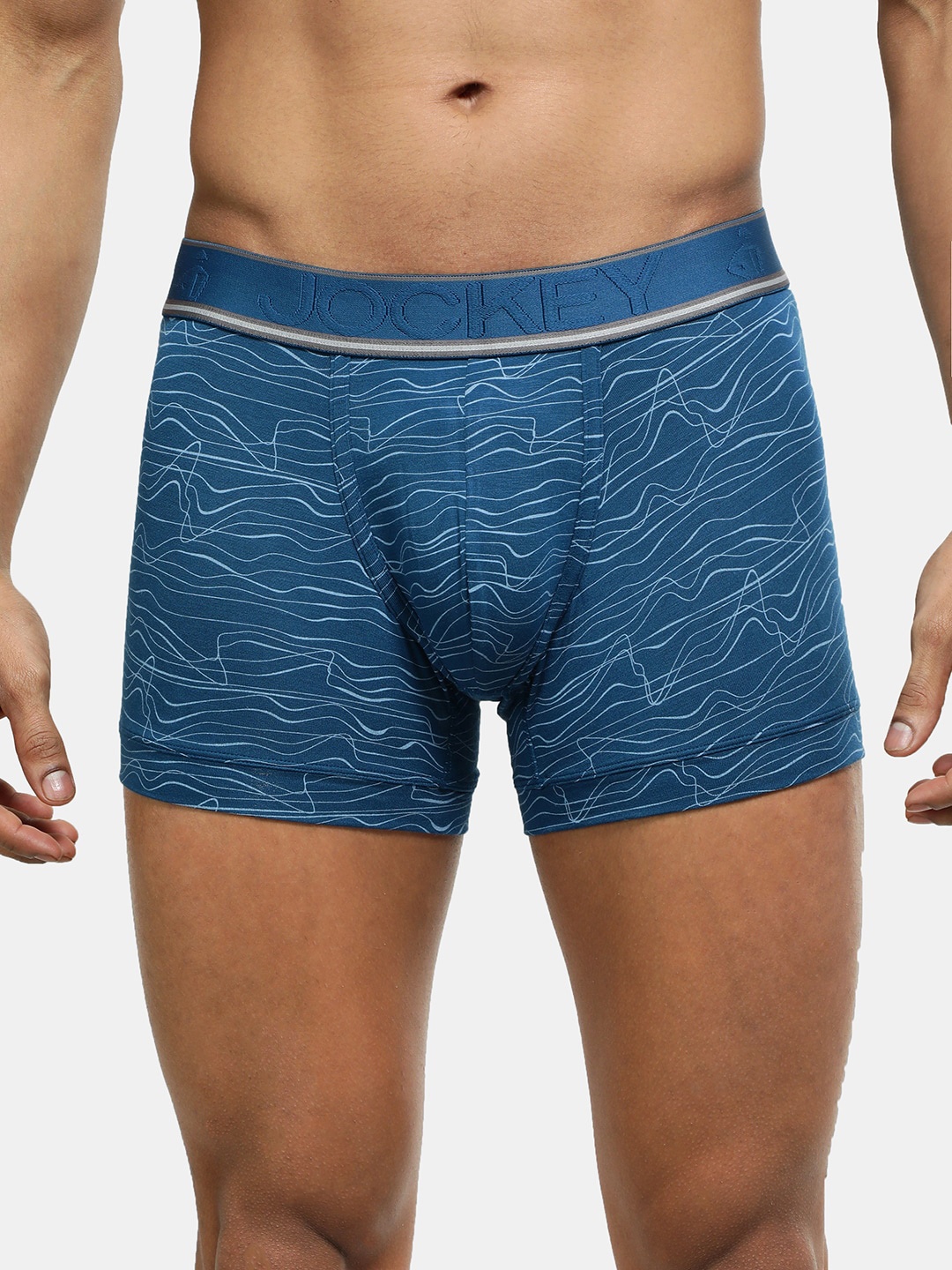 

Jockey Men Printed Anti-Microbial Trunk HG30-0105-PSDPR, Blue