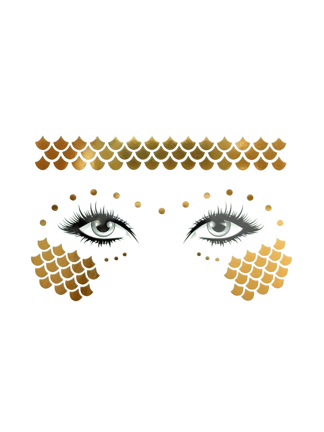 

S.A.V.I. Golden Water Proof & Long Lasting Face Temporary Tattoo Stickers, Gold