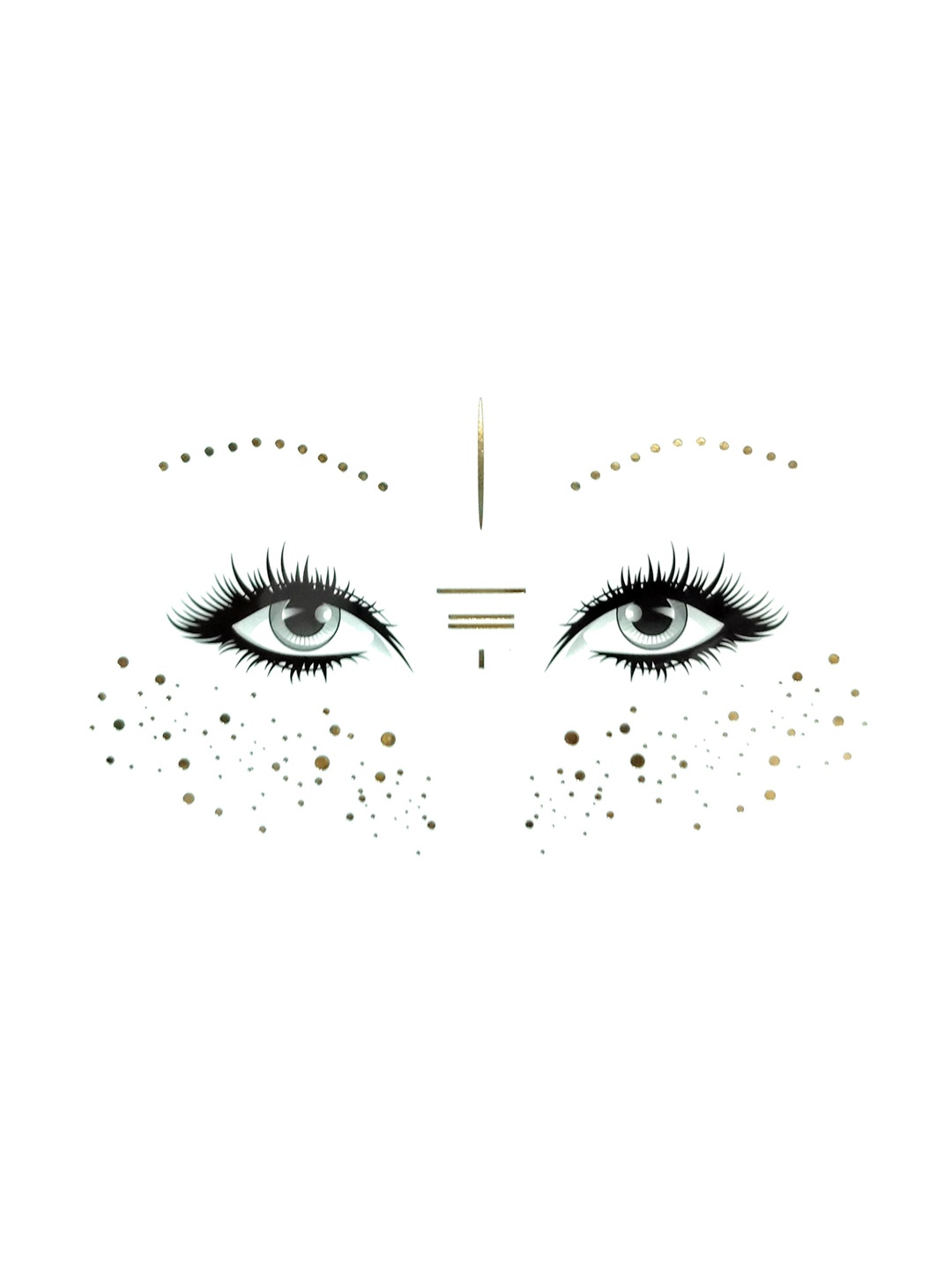 

S.A.V.I. Temporary Tattoo Stickers for Face - Gold-Toned