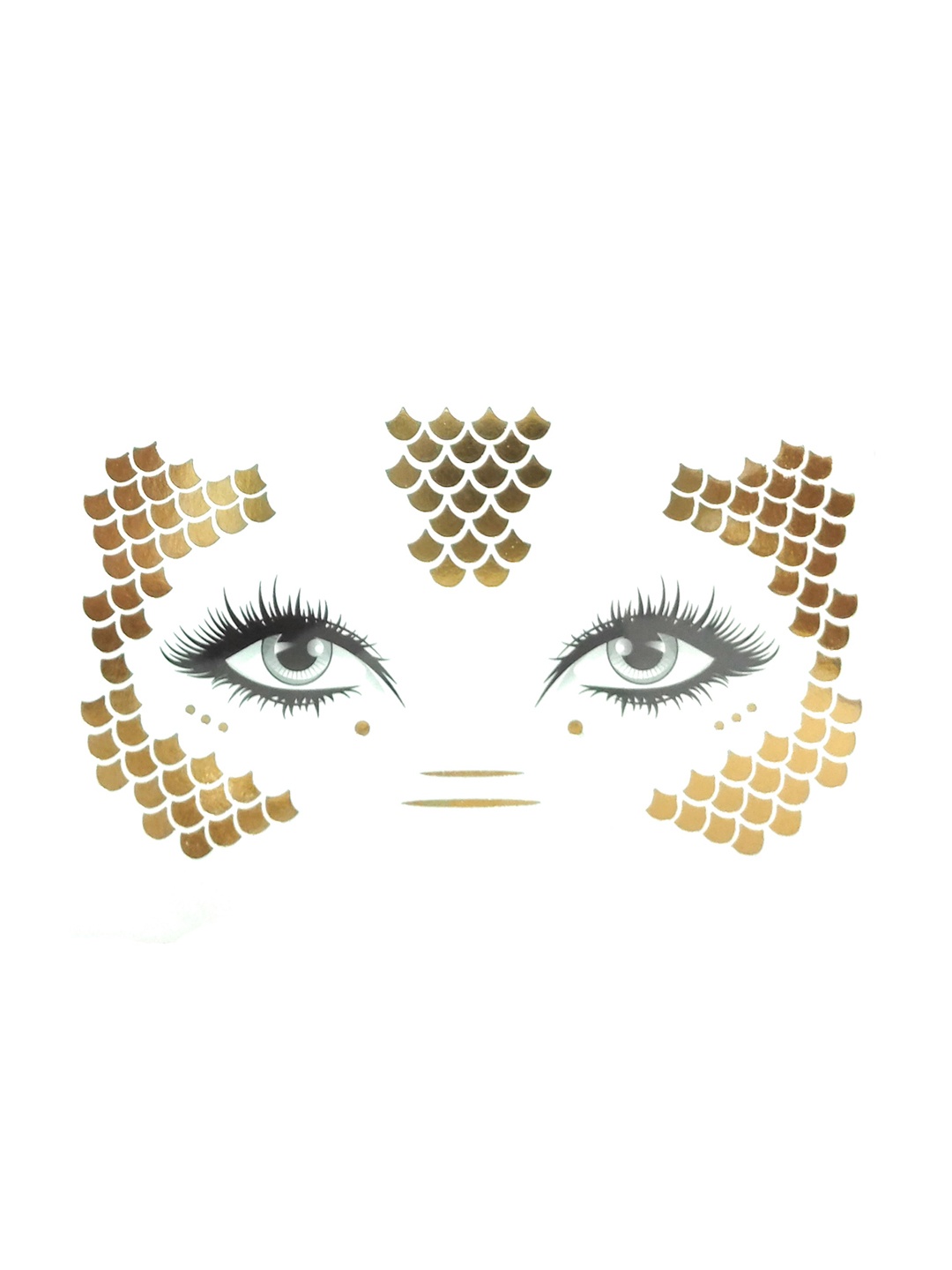 

S.A.V.I. Temporary Tattoo Stickers for Face - Gold-Toned