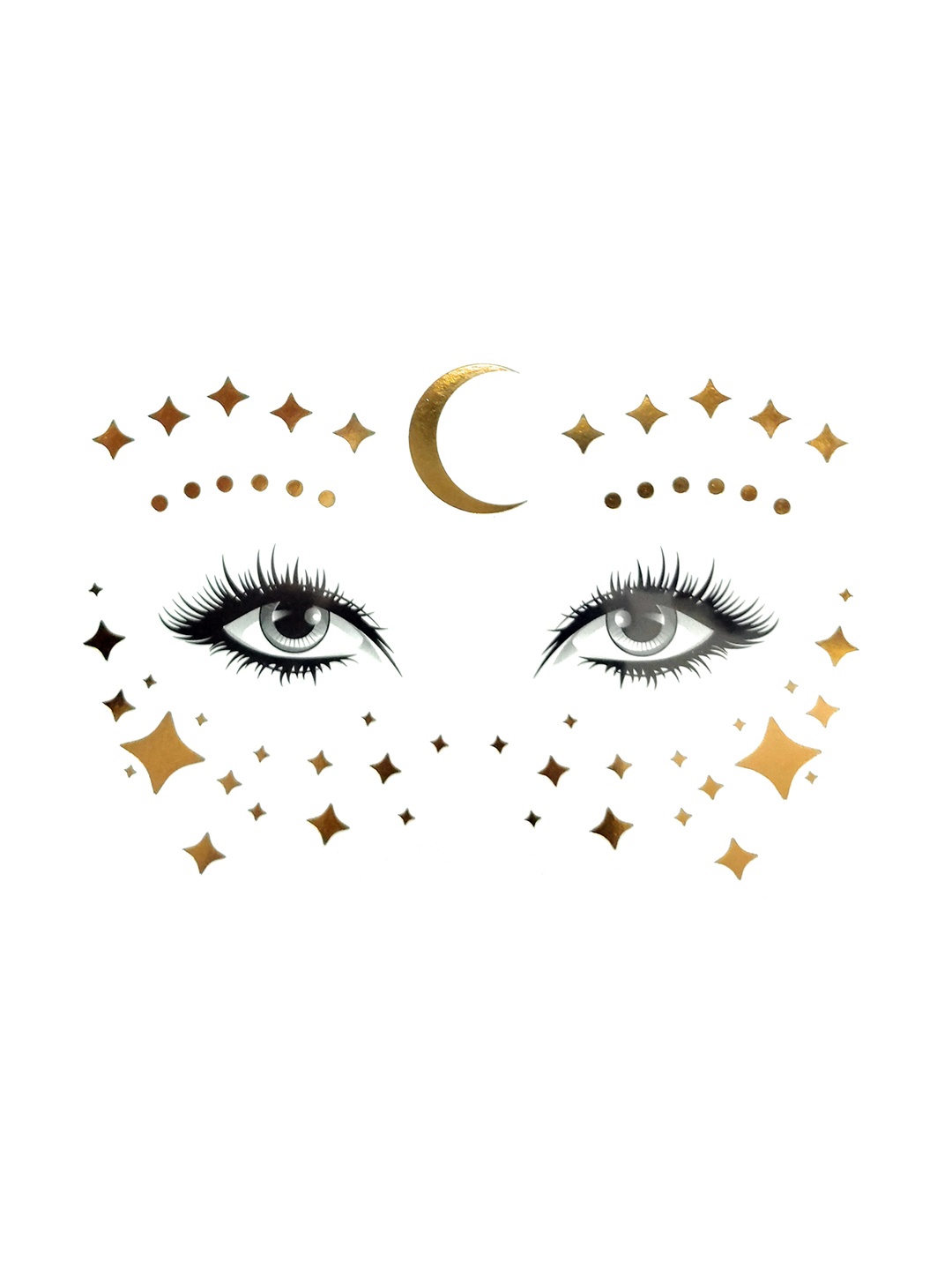 

S.A.V.I. Golden Face Temporary Tattoo Sticker, Gold