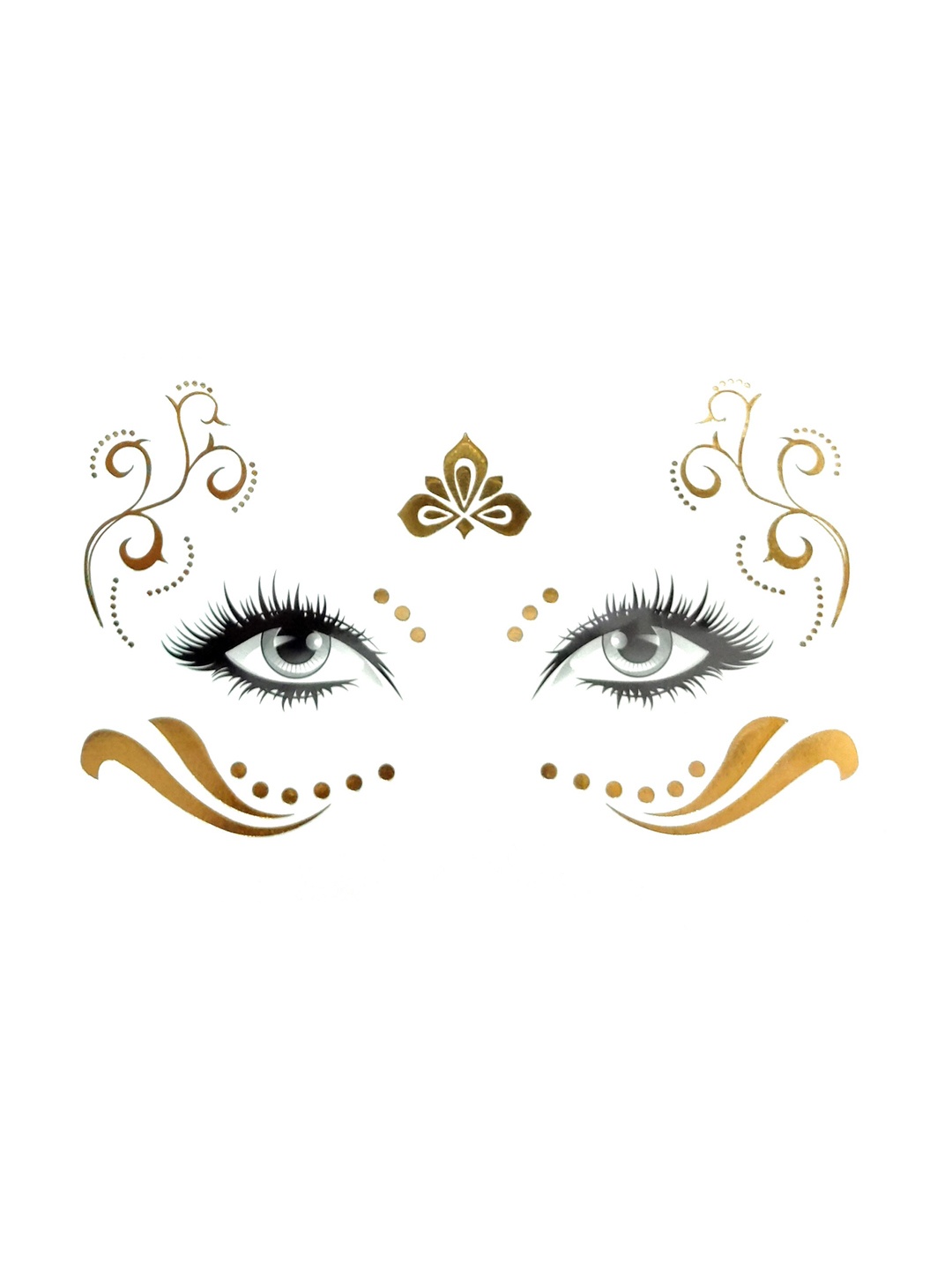 

S.A.V.I. Golden Face Temporary Tattoo Sticker, Gold