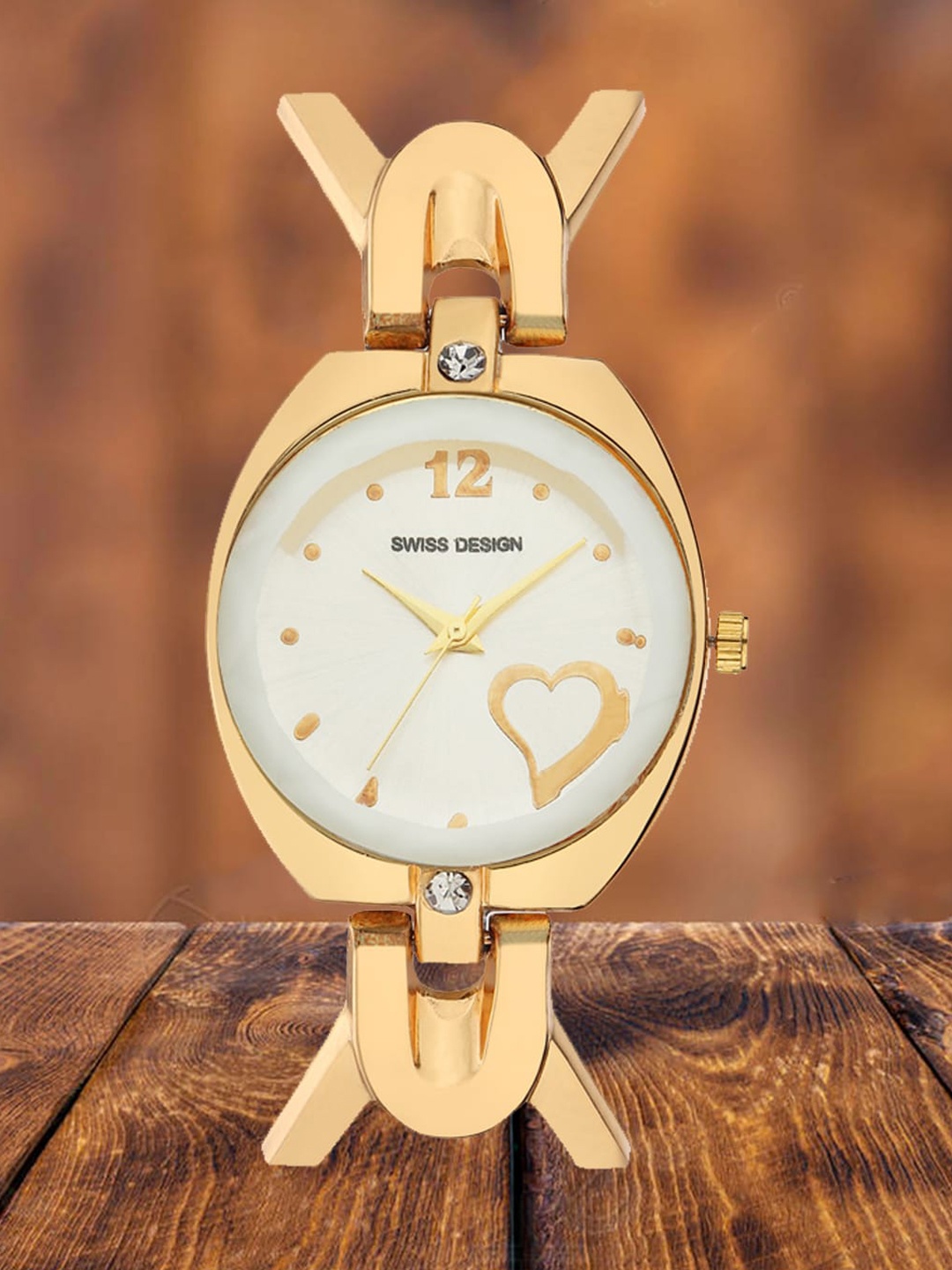 

Swiss Design Women Dial & Bracelet Style Straps Water Resistant Analogue Watch SDWatch-WF2, White