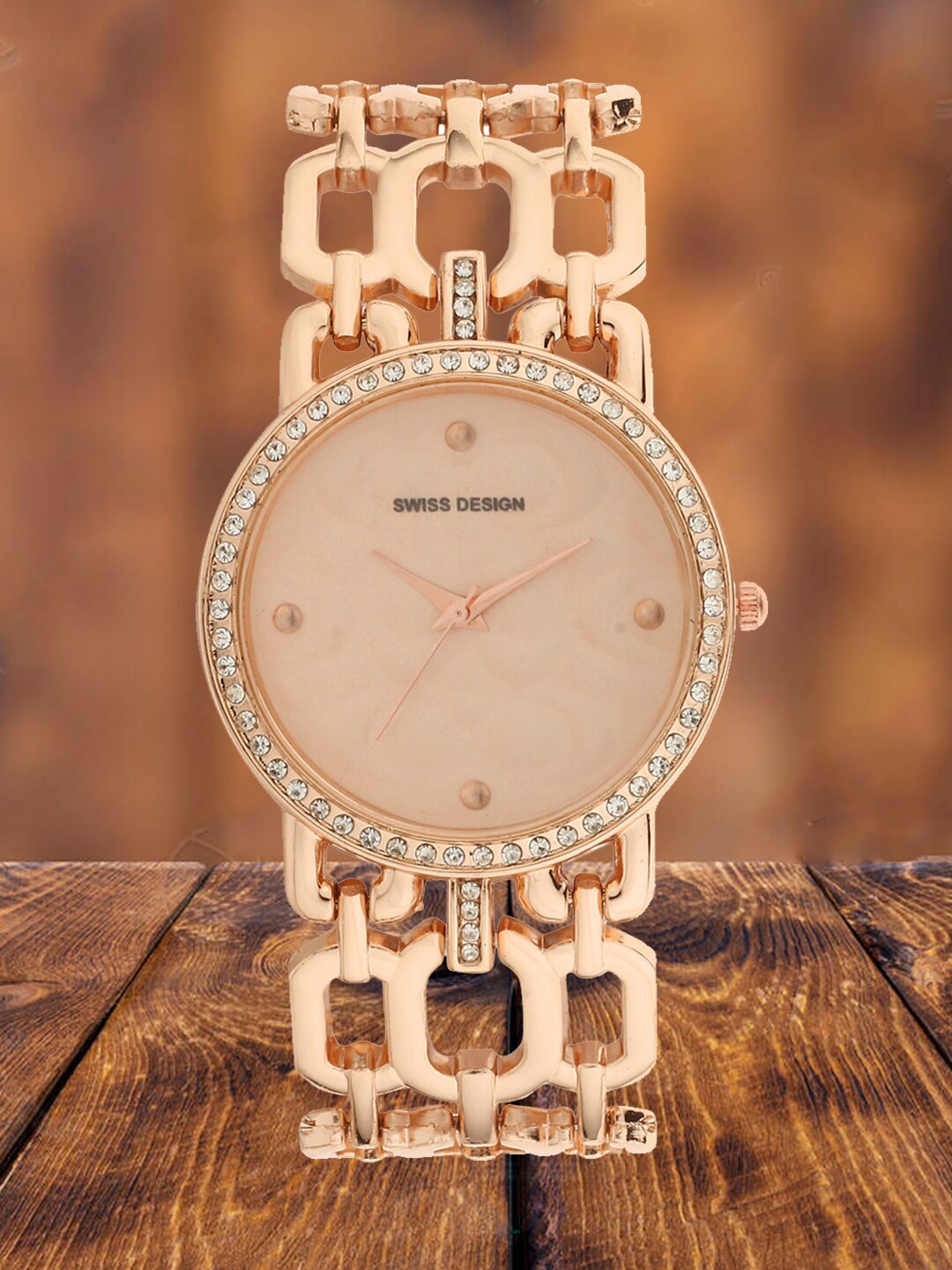 

Swiss Design Women Bracelet Style Straps Analogue Watch SDWatch, Rose