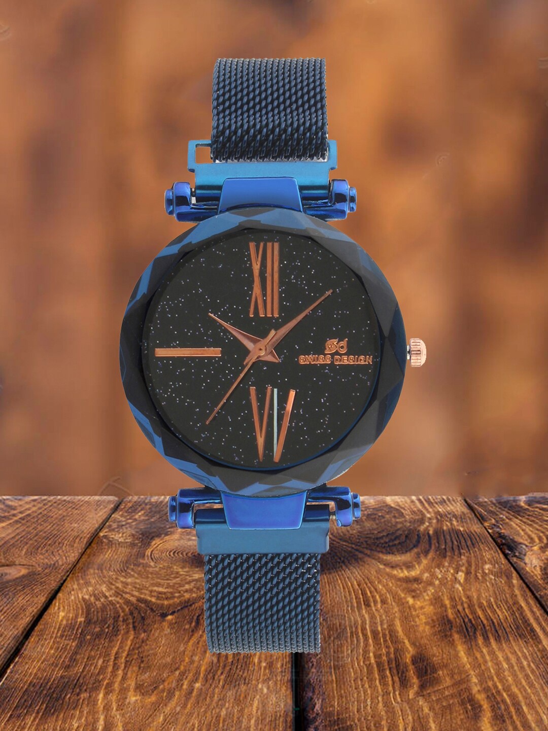 

Swiss Design Women Bracelet Style Straps Analogue Watch SDWatch-CH-912-BL, Black