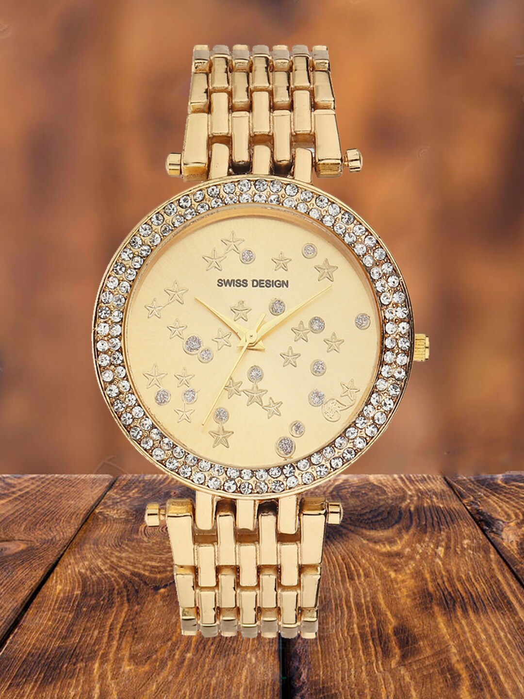 

Swiss Design Women Embellished Bracelet Style Straps Analogue Watch SDWatch-WB1, White