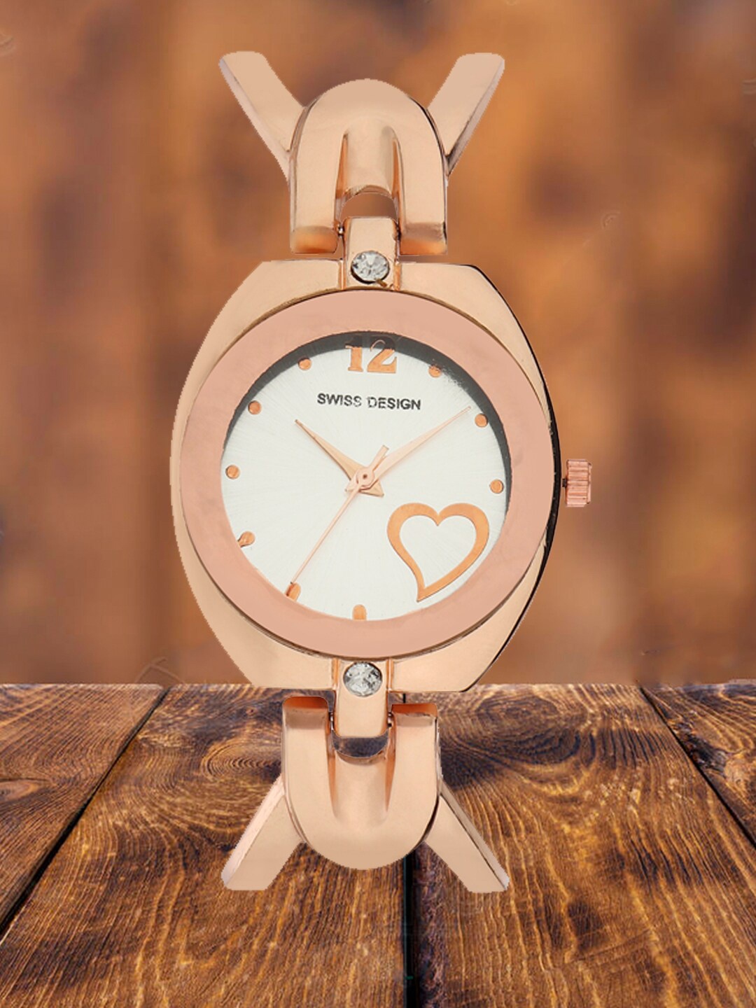 

Swiss Design Women Round Dial & Bracelet Style Straps Analogue Watch- SDWatch-WF3, White
