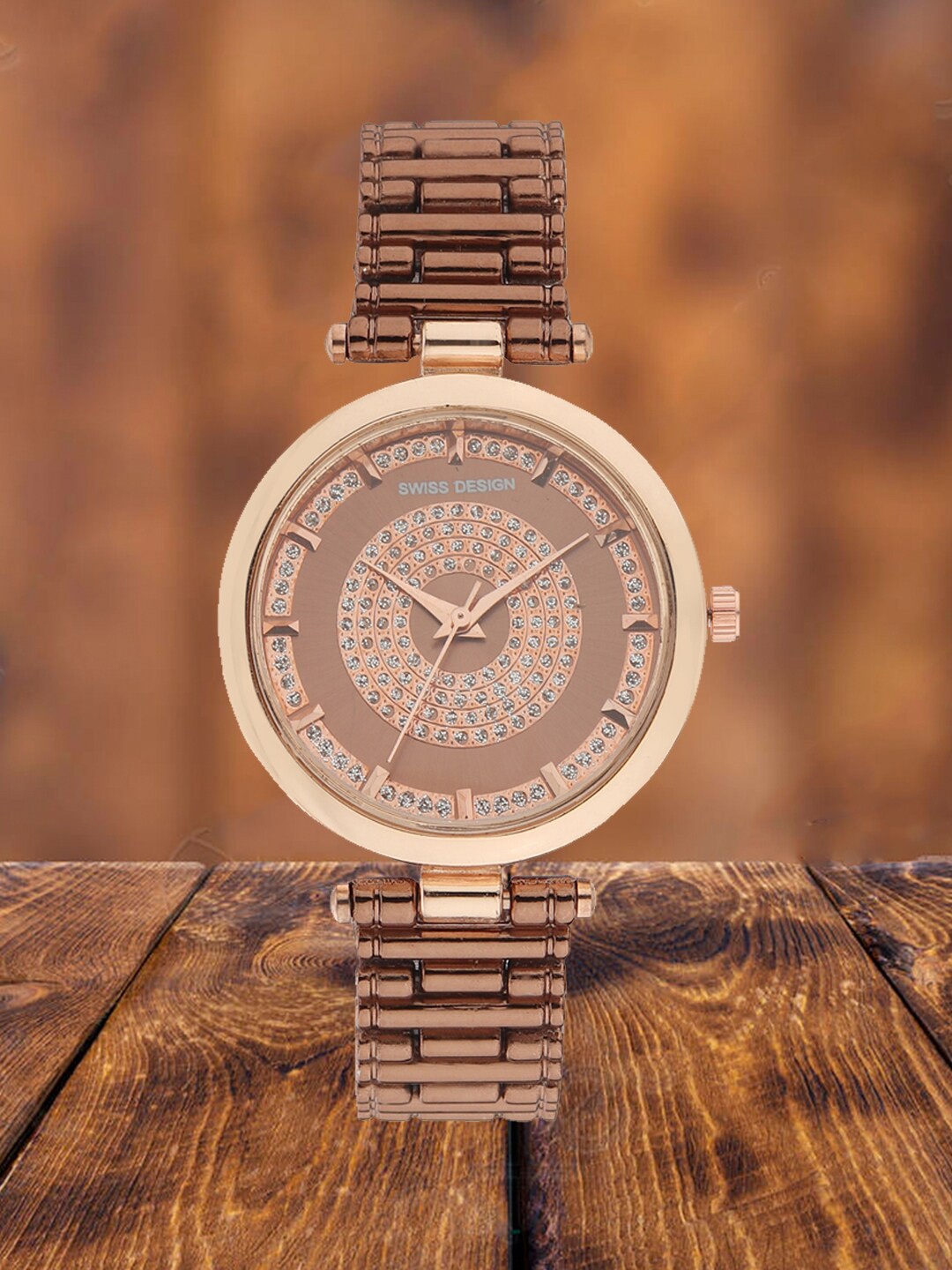 

Swiss Design Women Bracelet Style Straps Analogue Watch SDWatch-WH3, Copper
