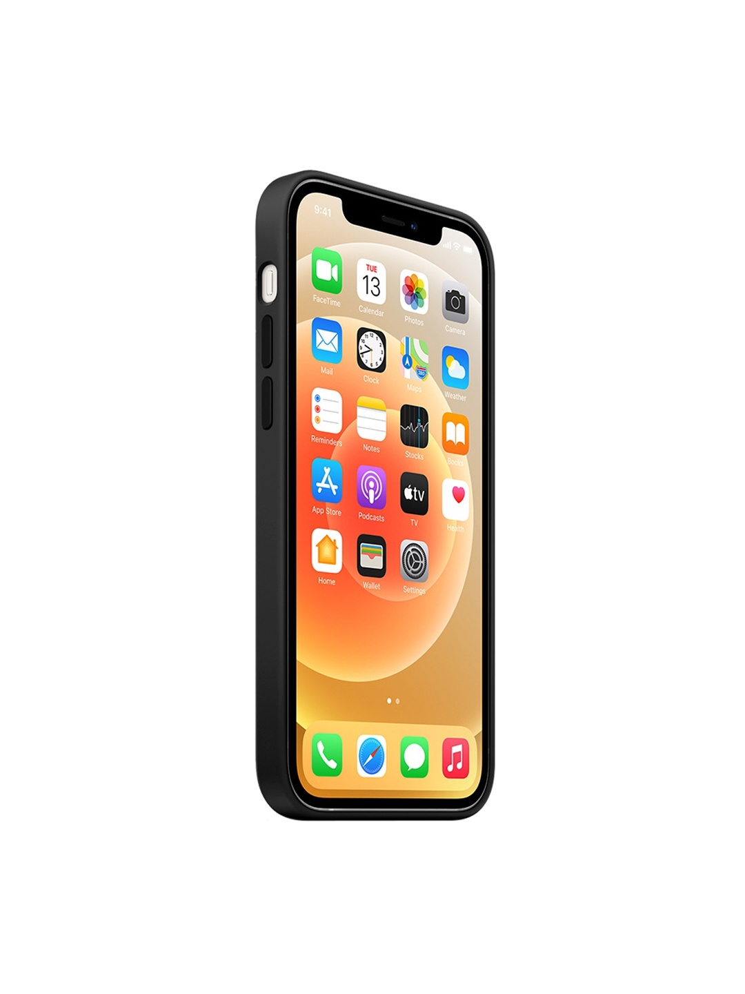 

TREEMODA iPhone 13 Pro Leather Phone Back Case, Black