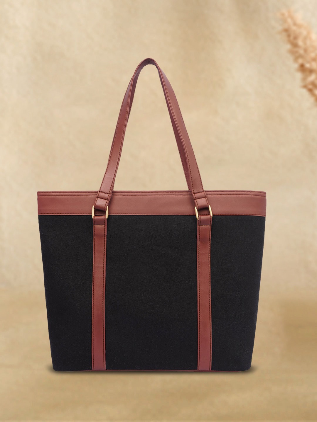 

Crazy Corner Colourblocked Oversized Structured Shoulder Bag, Black