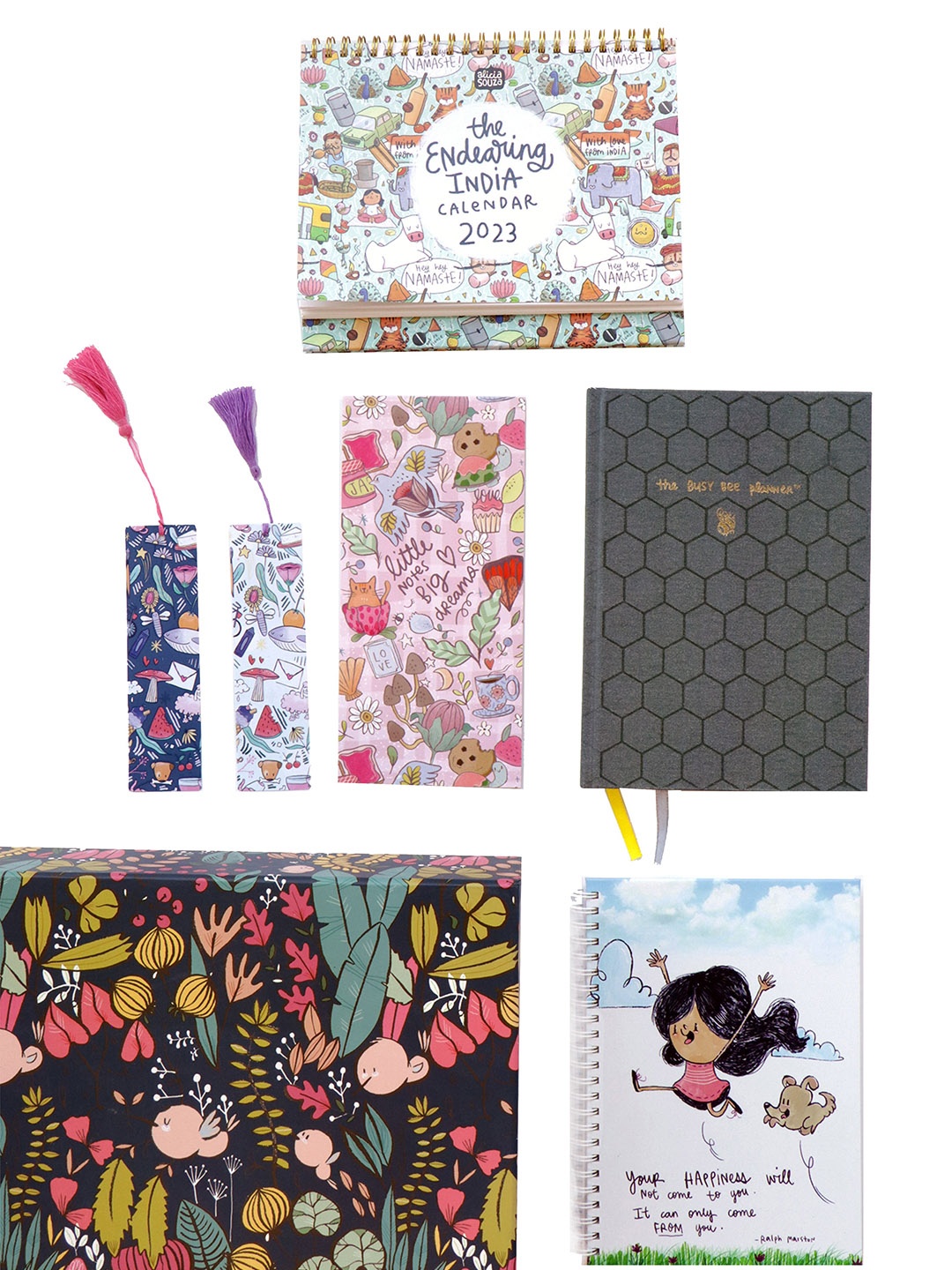 

Alicia Souza Floral Printed Undated Planner Gift Box, Black