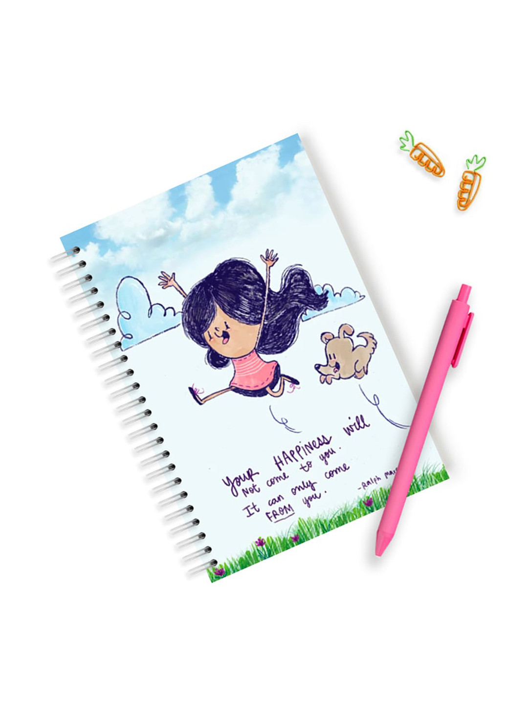 

Alicia Souza Printed Spiral Hard Bound Notebook, Blue