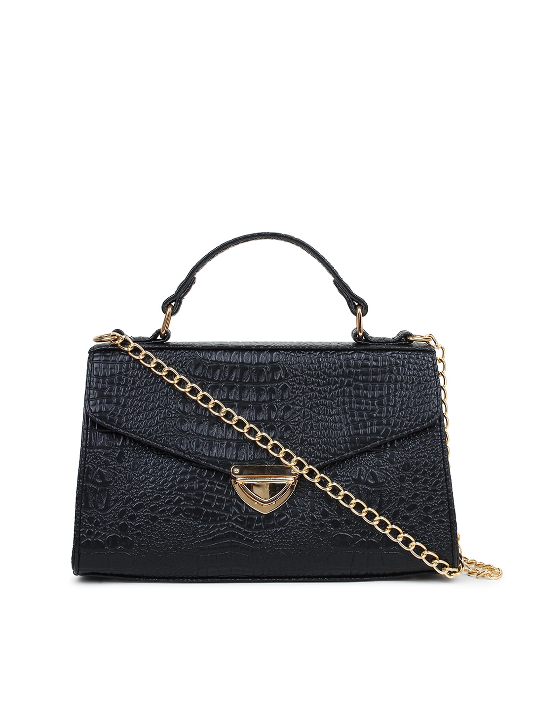 

LEGAL BRIBE Textured Structured Sling Bag, Black