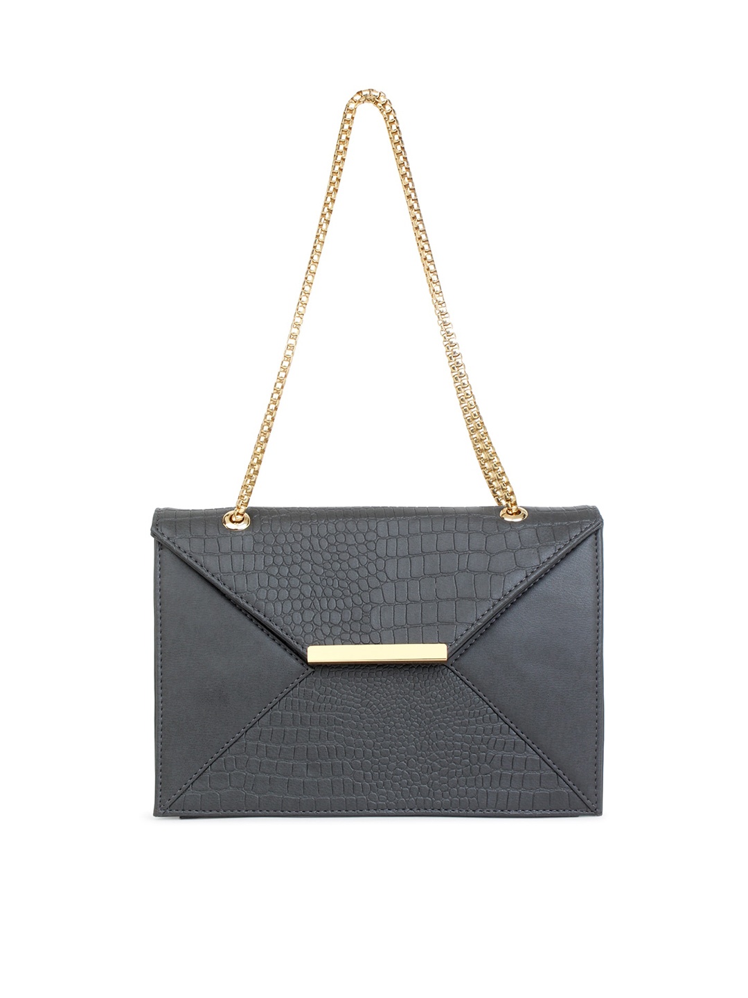 

LEGAL BRIBE Textured Structured Sling Bag, Grey