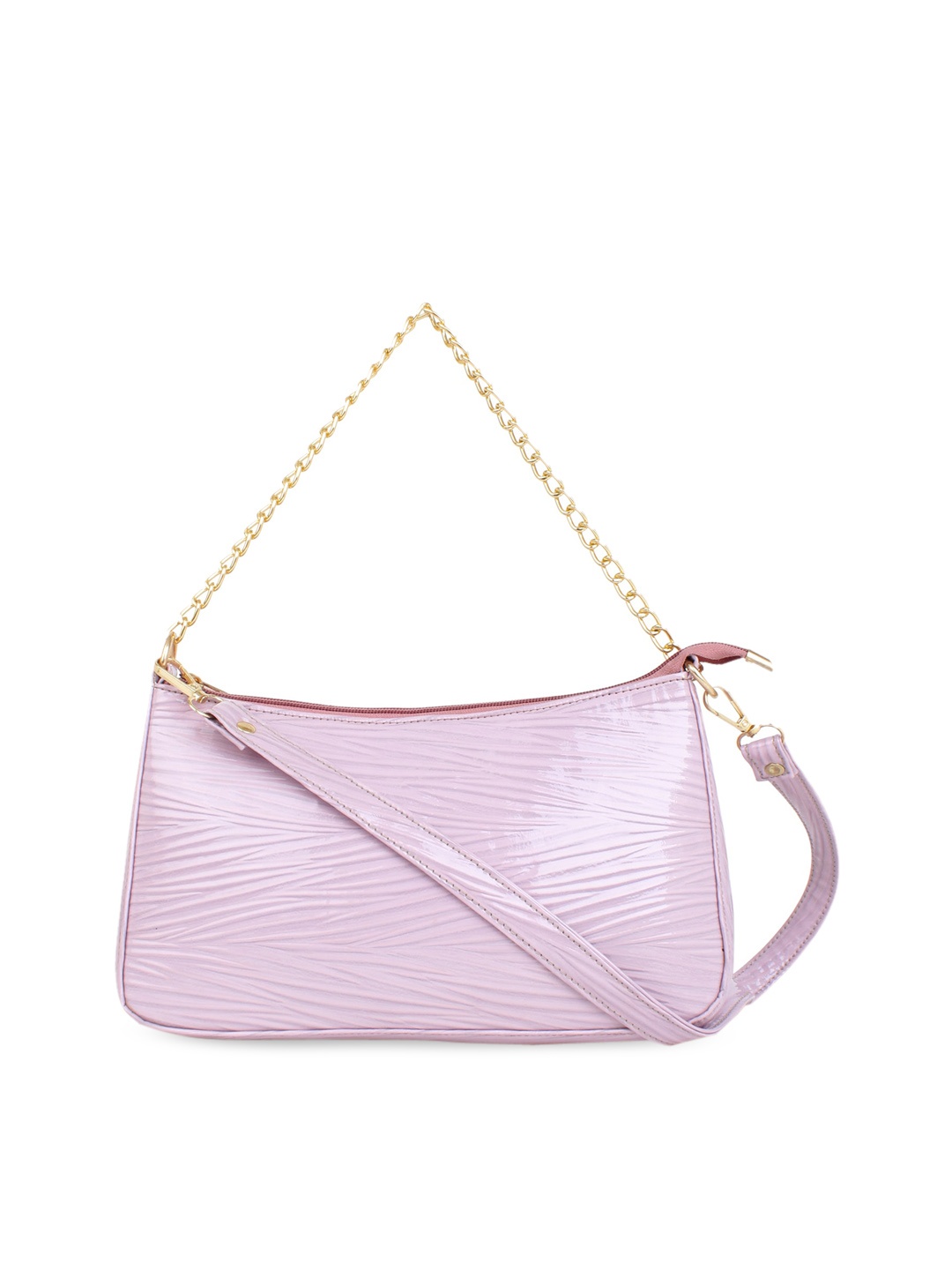 

LEGAL BRIBE Water Proof Textured Structured Handheld Bag, Lavender