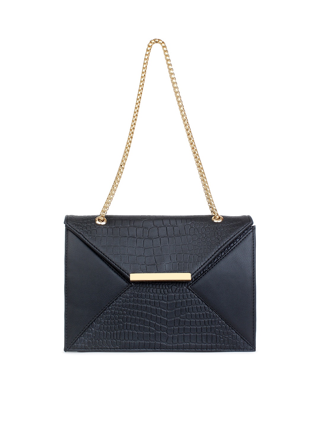 

LEGAL BRIBE Textured Structured Sling Bag, Black