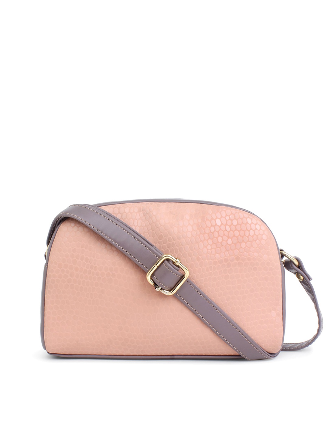

LEGAL BRIBE Textured Structured Sling Bag, Peach