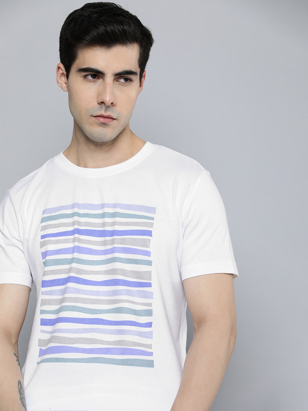 

ether Striped T-shirt, White