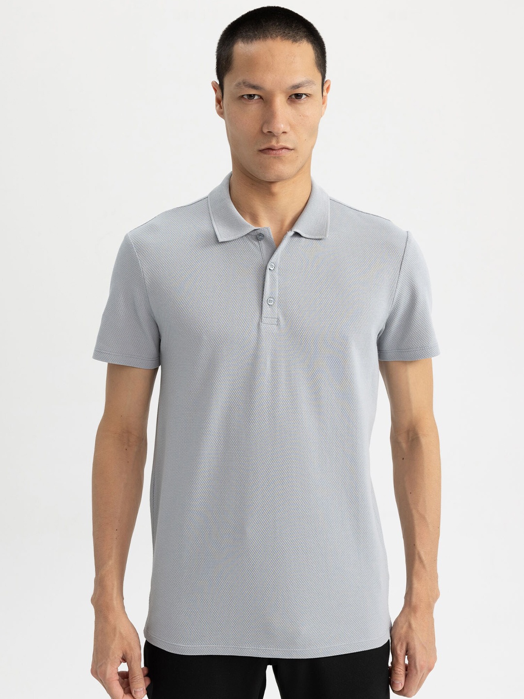 

DeFacto Polo Collar T-shirt, Grey