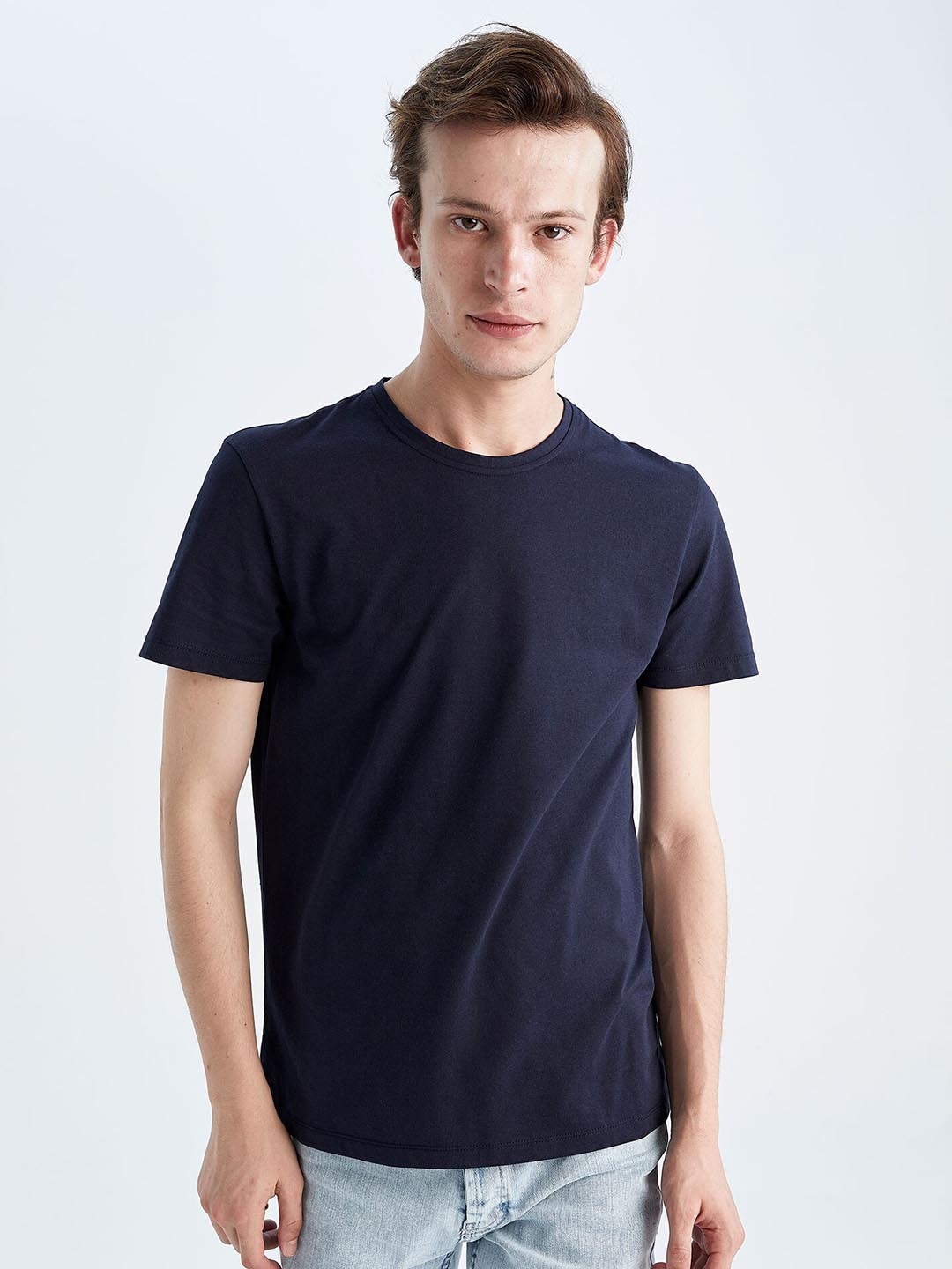 

DeFacto Regular Fit Pure Cotton T-Shirt, Navy blue