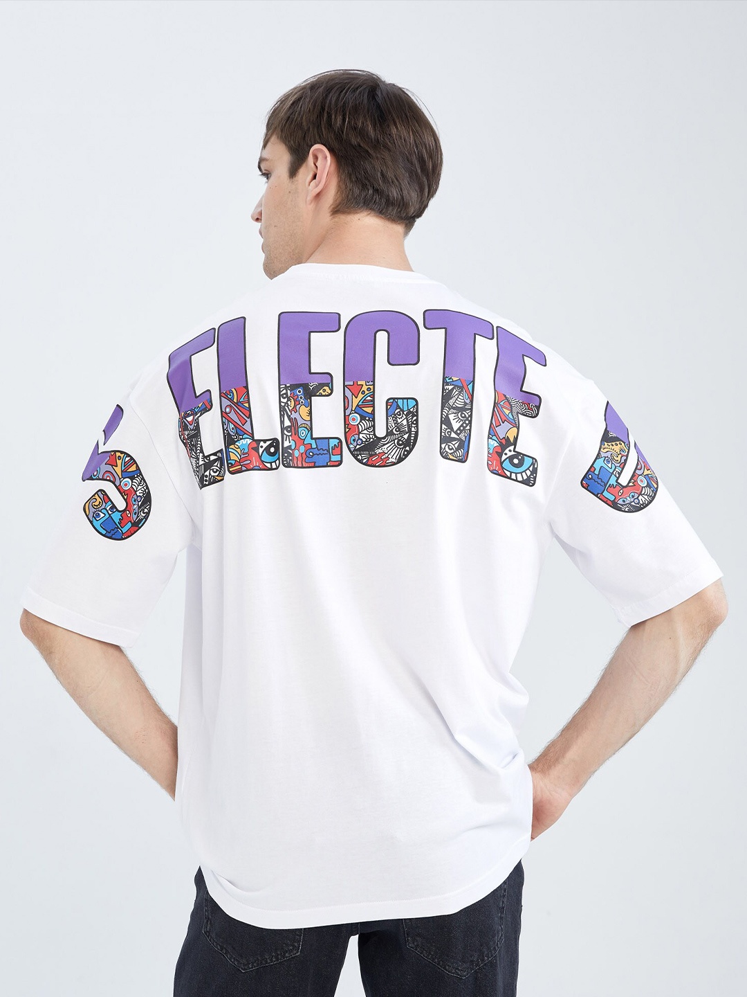 

DeFacto Typography Printed Cotton T-shirt, White