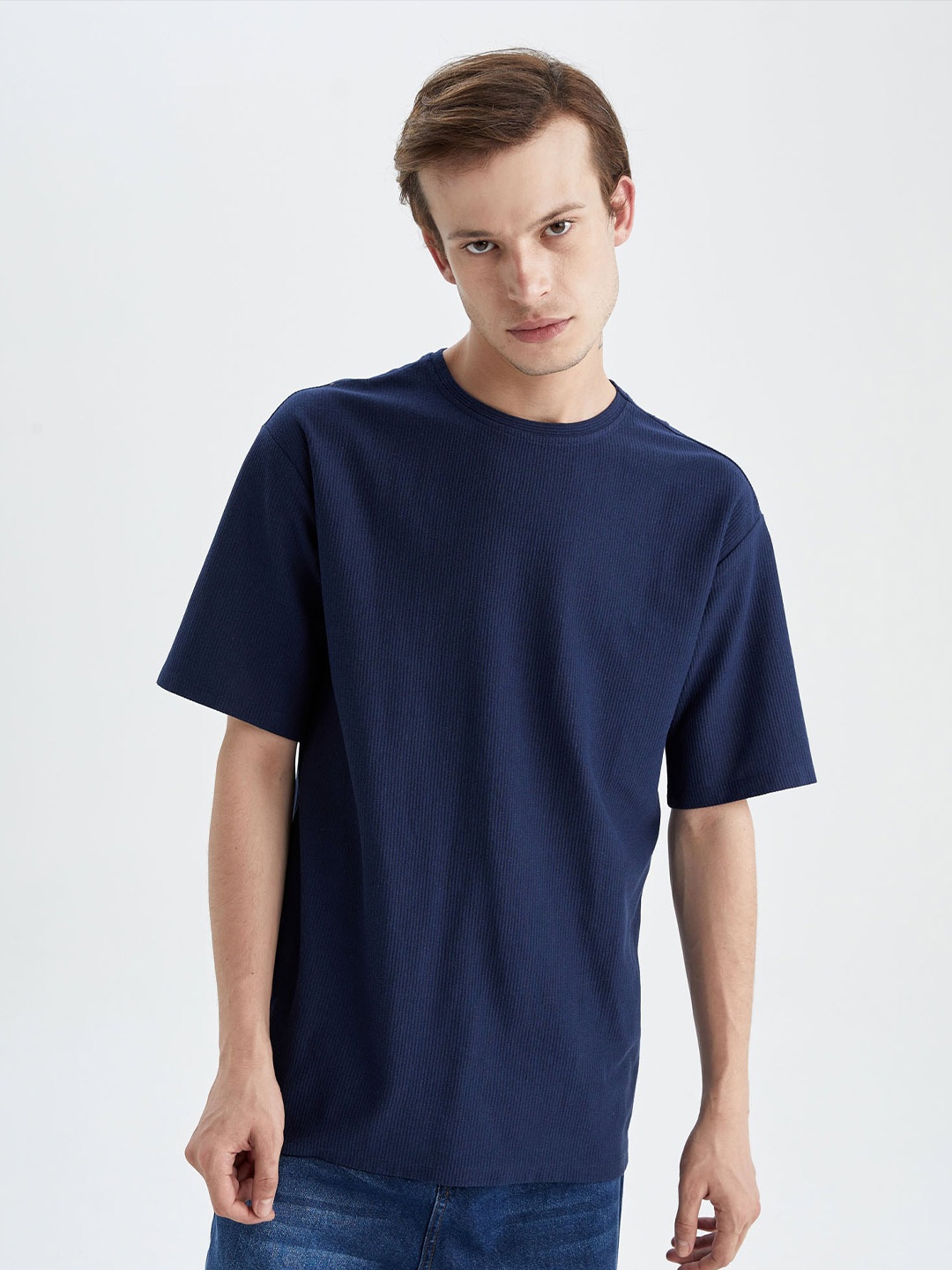 

DeFacto Drop shoulder T-shirt, Navy blue
