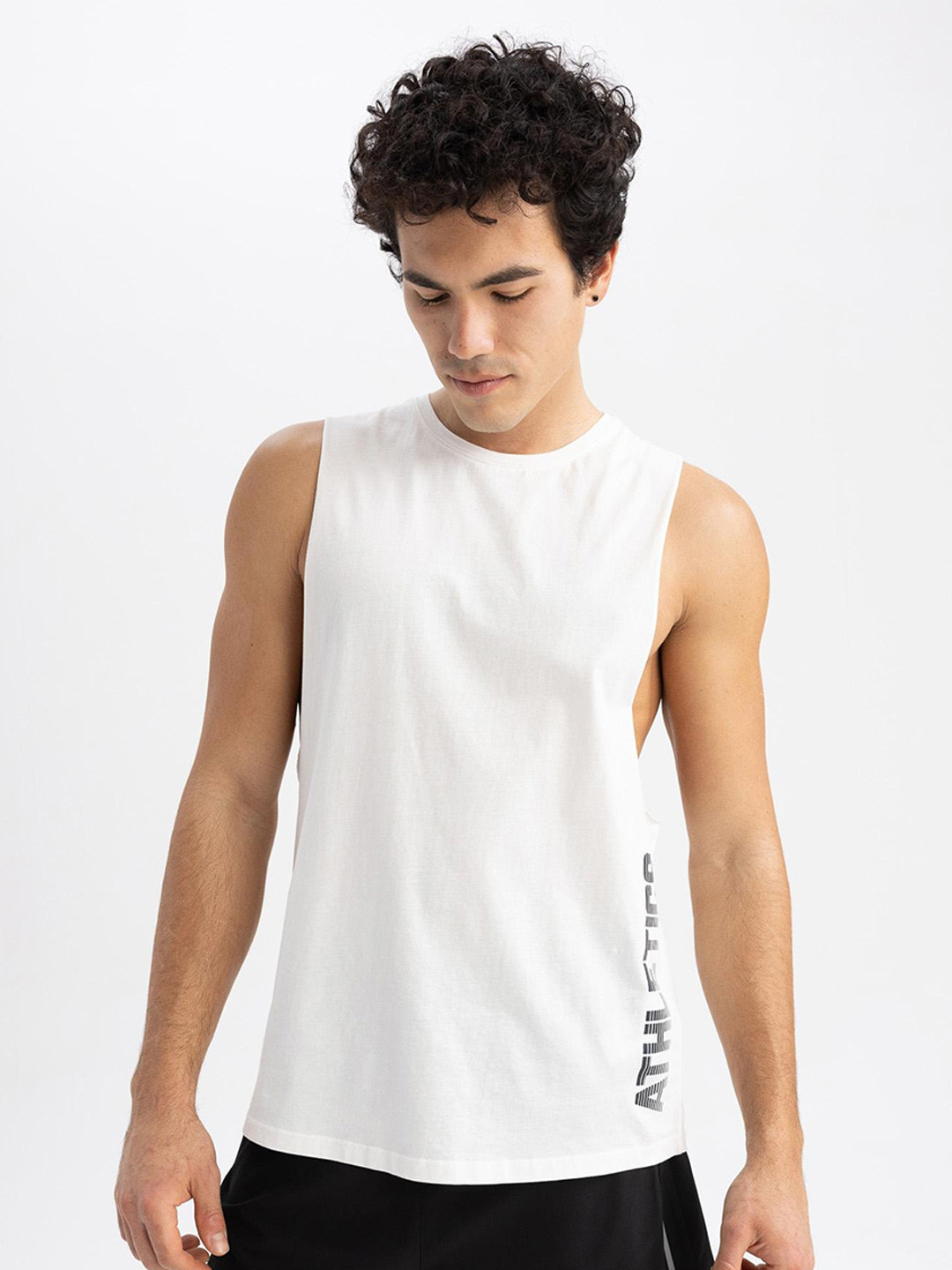 

DeFacto Sleeveless Pure Cotton T-shirt, White