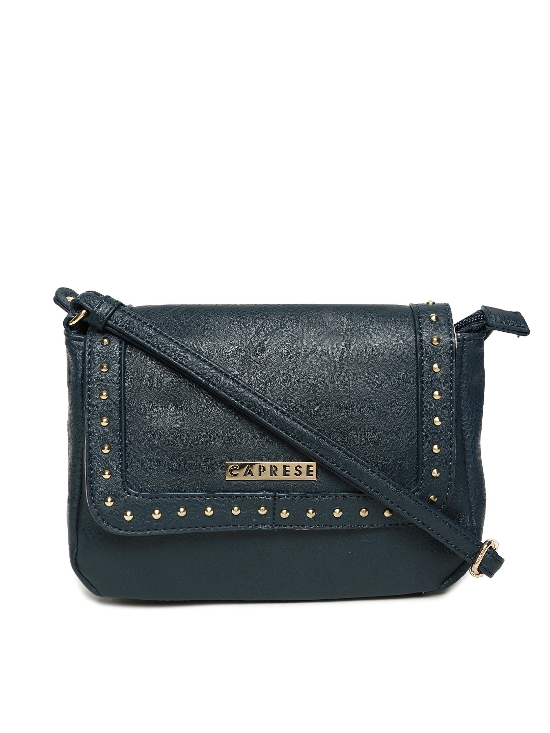 

Caprese Navy Blue Solid Sling Bag