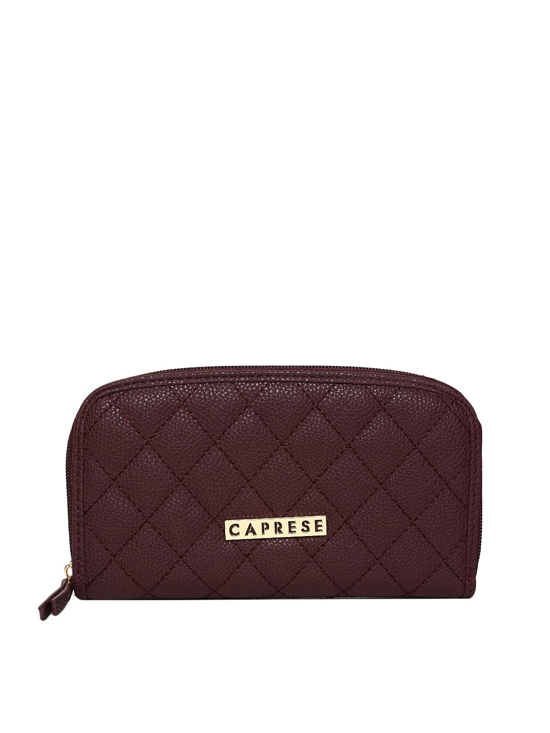 

Caprese Women Maroon Solid Zip Around Wallet