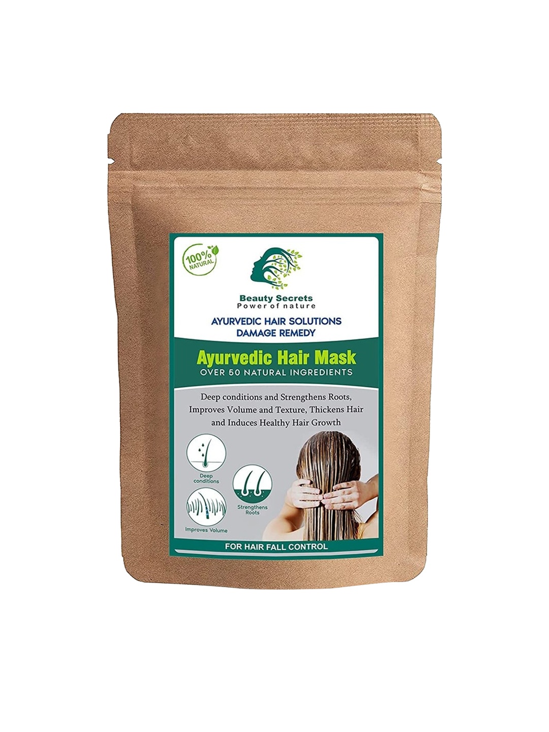 

Beauty Secrets Ayurvedic Hair Solutions Damage Remedy Hair Mask - 100 gm, Brown