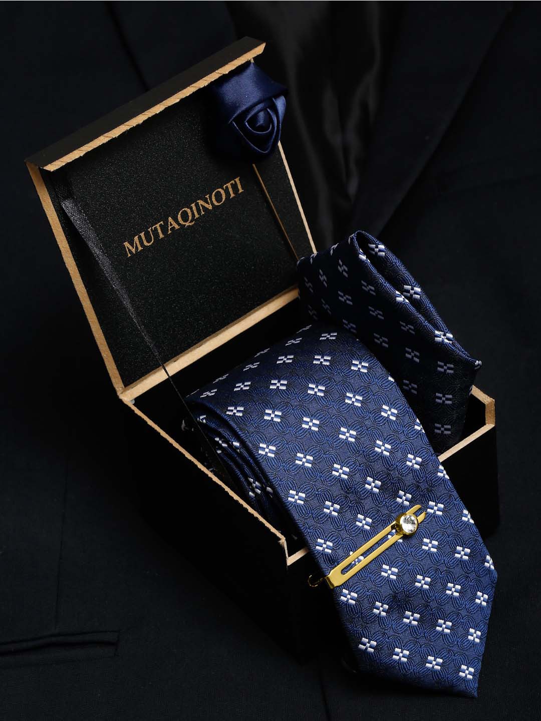 

MUTAQINOTI Men Accessory Gift set, Blue