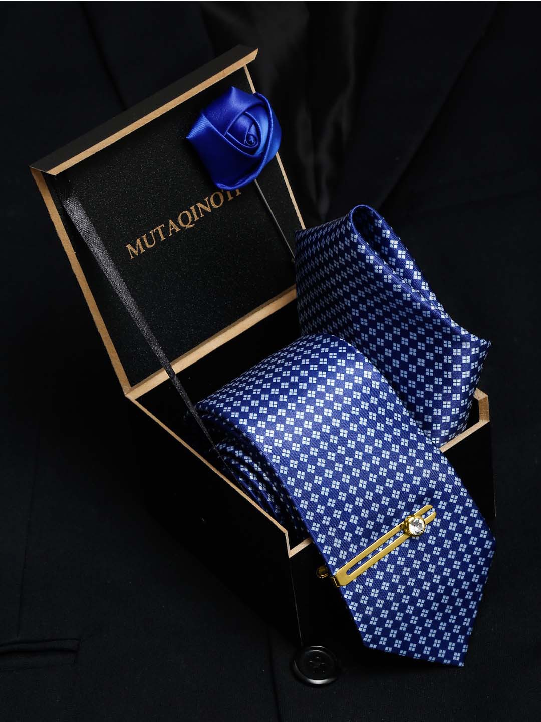 

MUTAQINOTI Men Accessory Gift set, Blue