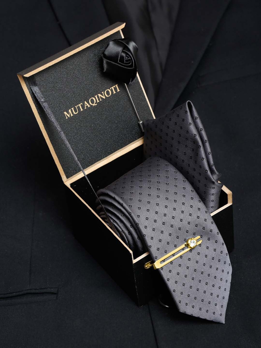 

MUTAQINOTI Men Accessory Gift Set, Grey