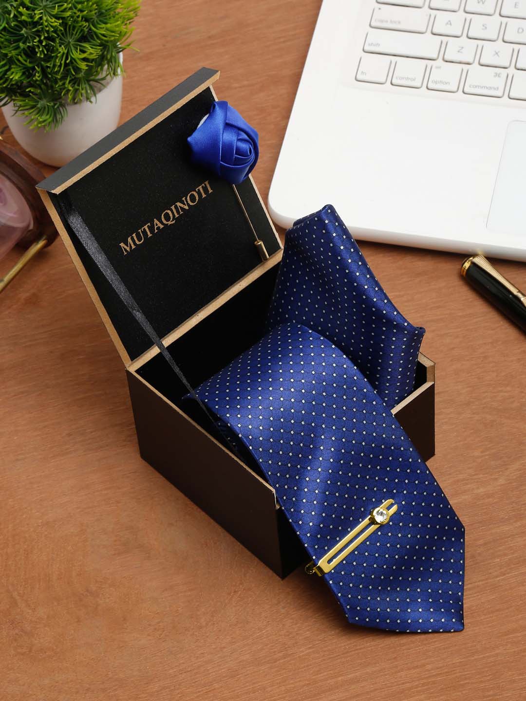 

MUTAQINOTI Men Accessory Gift Set, Blue
