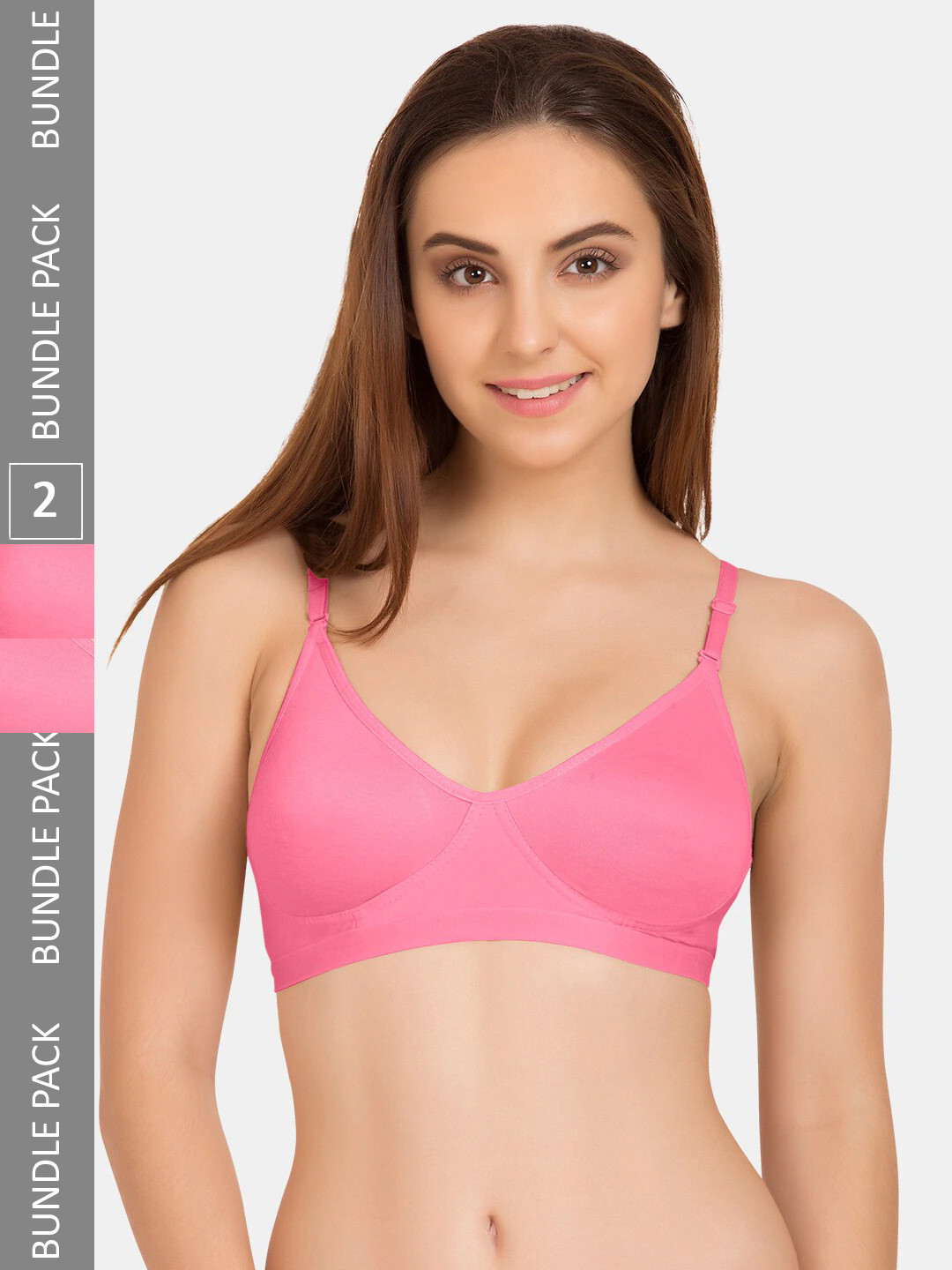 

Tweens Non-Padded All Day Comfort Seamless Cotton T-shirt Bra, Pink