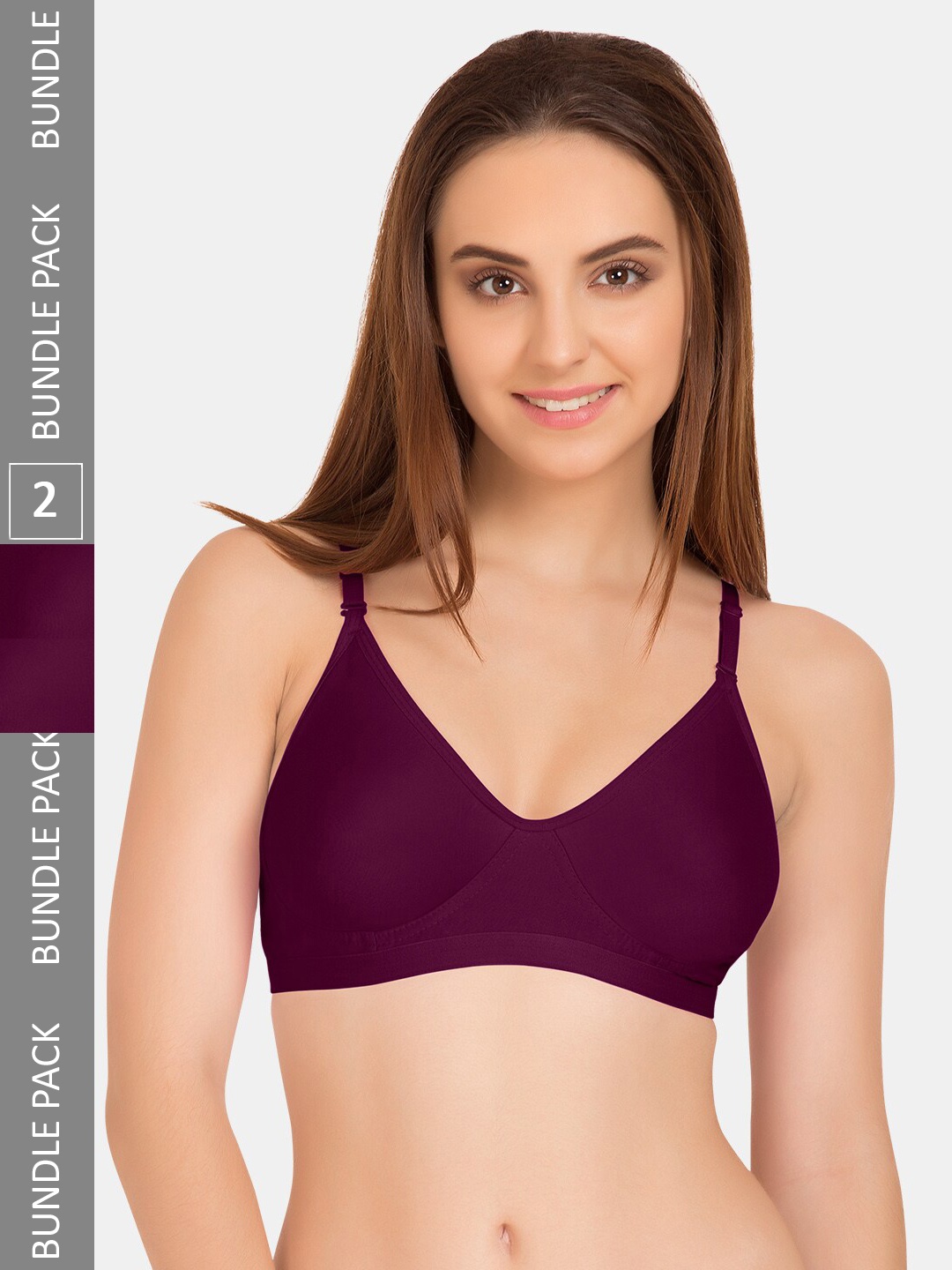 

Tweens Non-Padded All Day Comfort Seamless Cotton T-shirt Bra, Purple