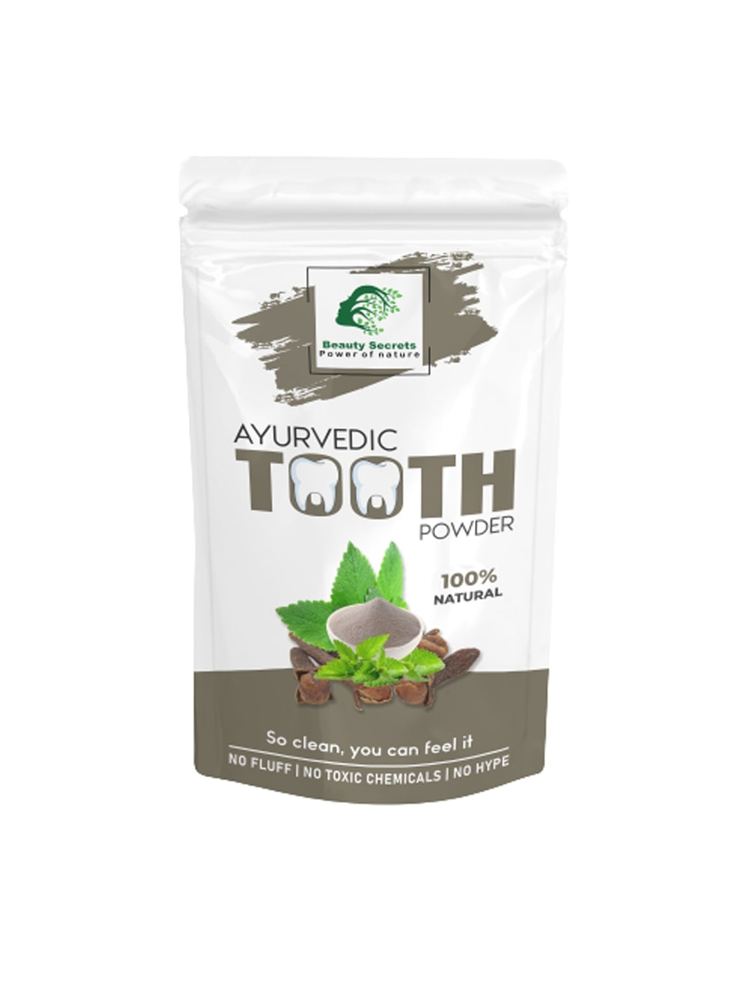 

Beauty Secrets Ayurvedic Tooth Powder with Neem Coal & Mint - 100g, White