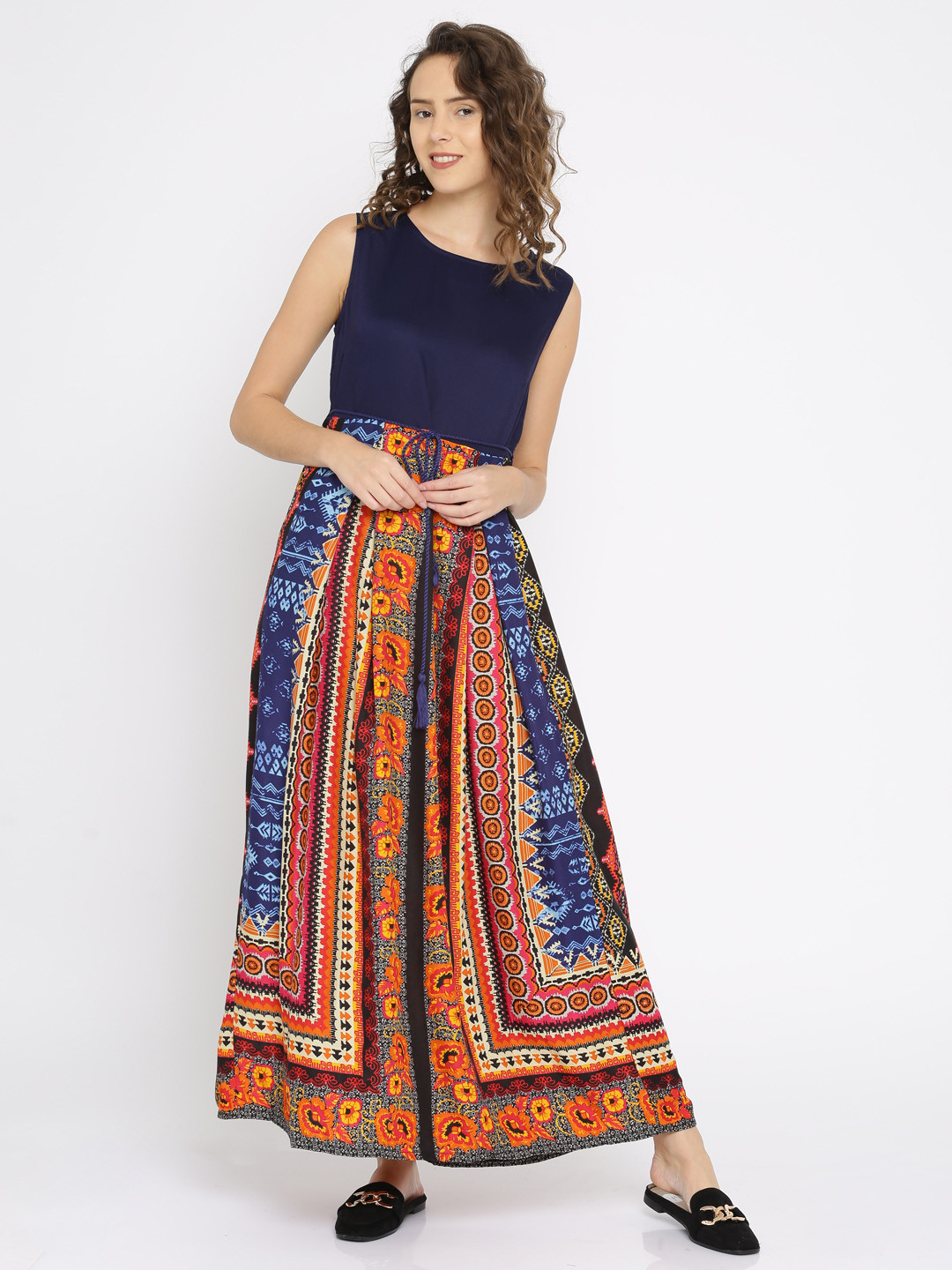 

AKKRITI BY PANTALOONS Women Multicoloured Printed Maxi Dress, Multi