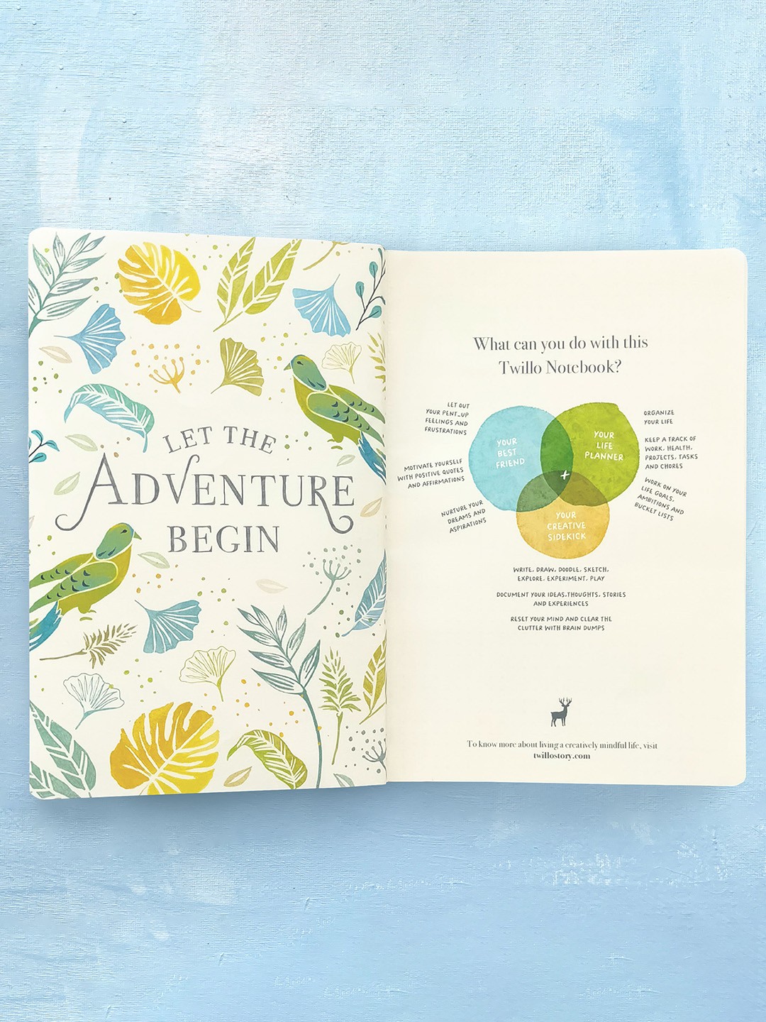 

happywagon Something Good Everyday Printed Unruled Softcover Notebook, Blue