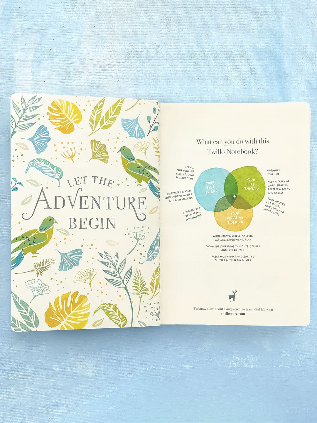 

happywagon Follow Your Fire Printed Softcover Notebook, White