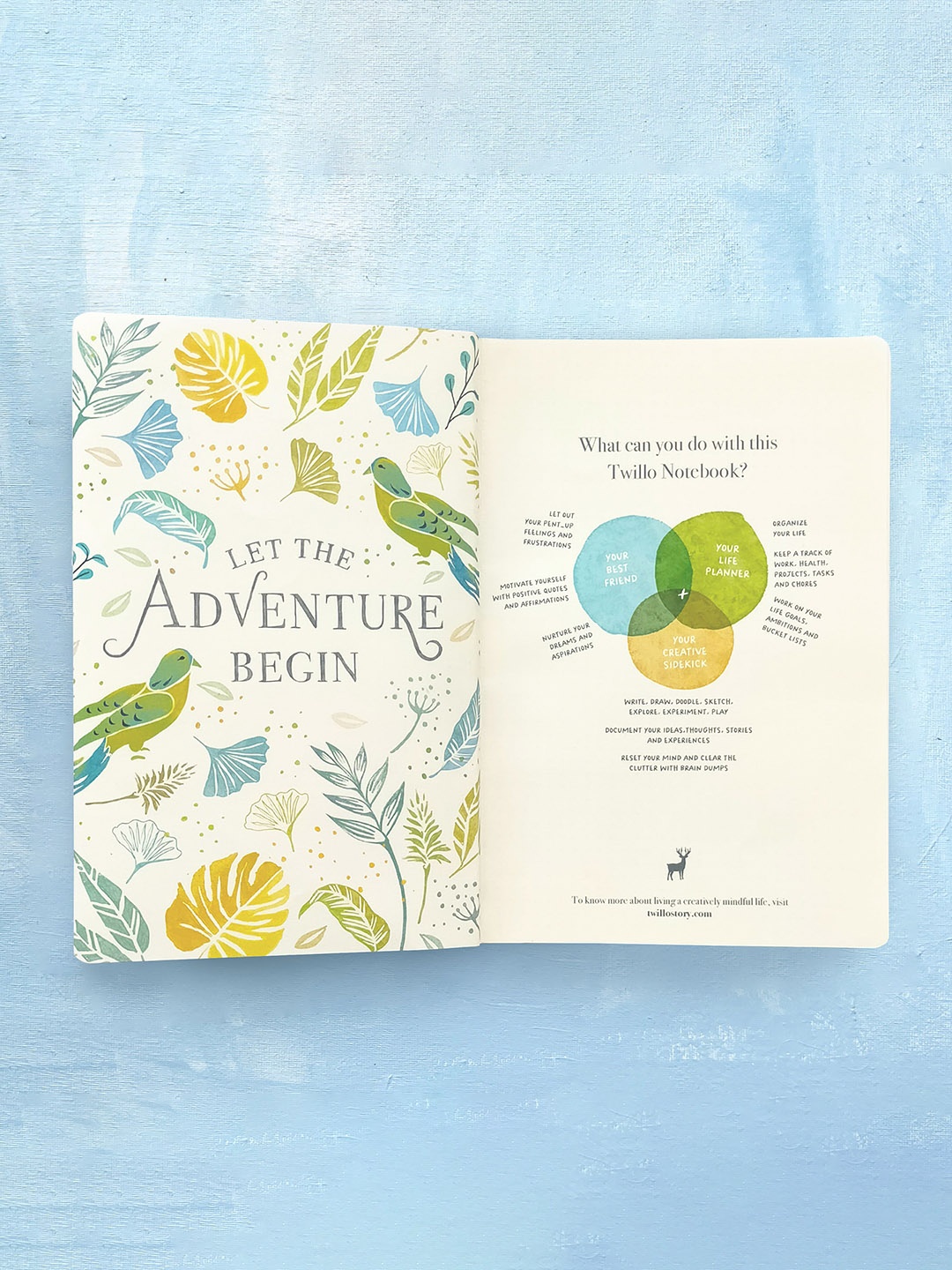 

happywagon Embrace The Journey Printed Softcover Notebook, White