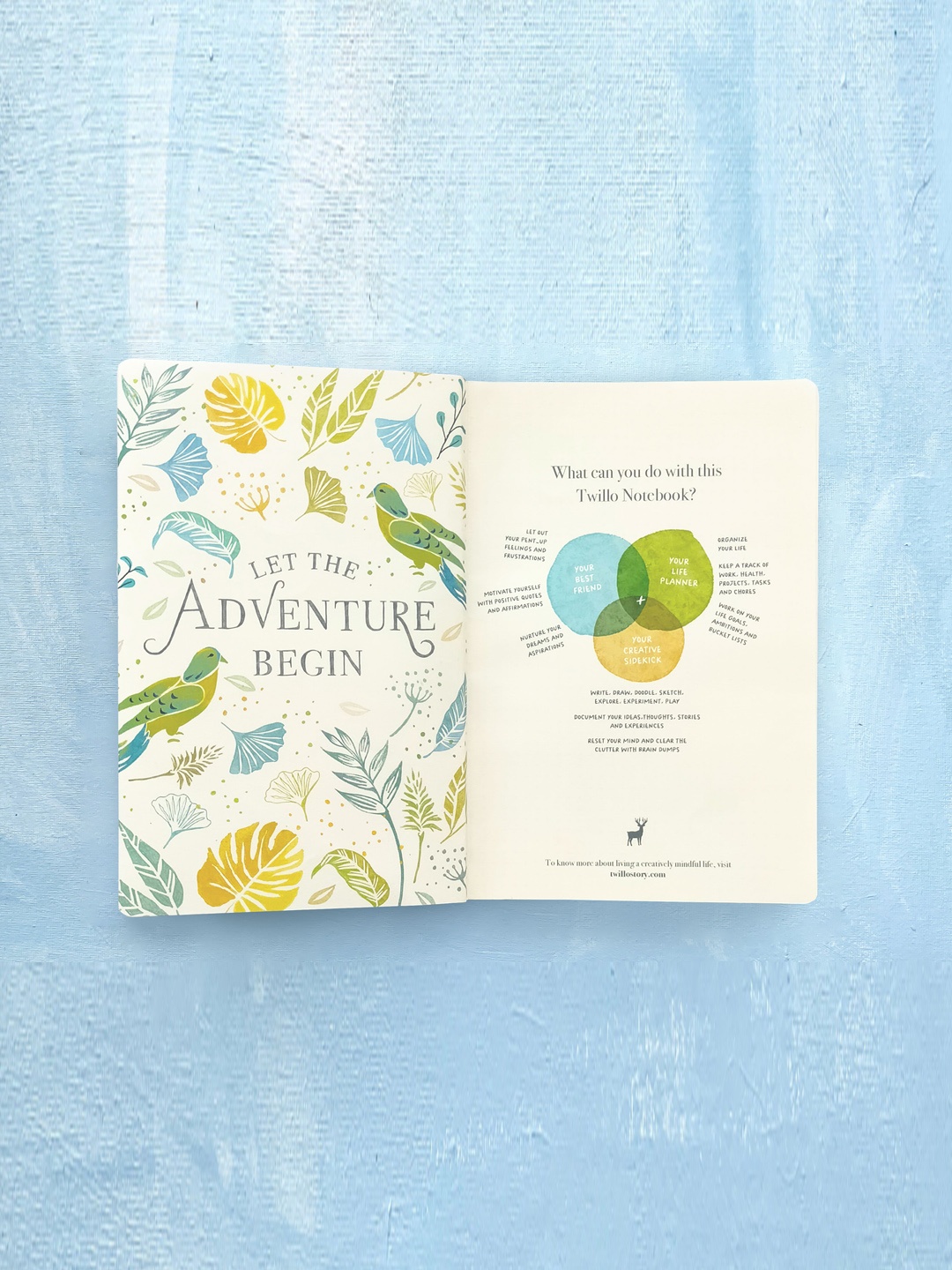 

happywagon Embrace The Journey Printed Softcover Notebook, White
