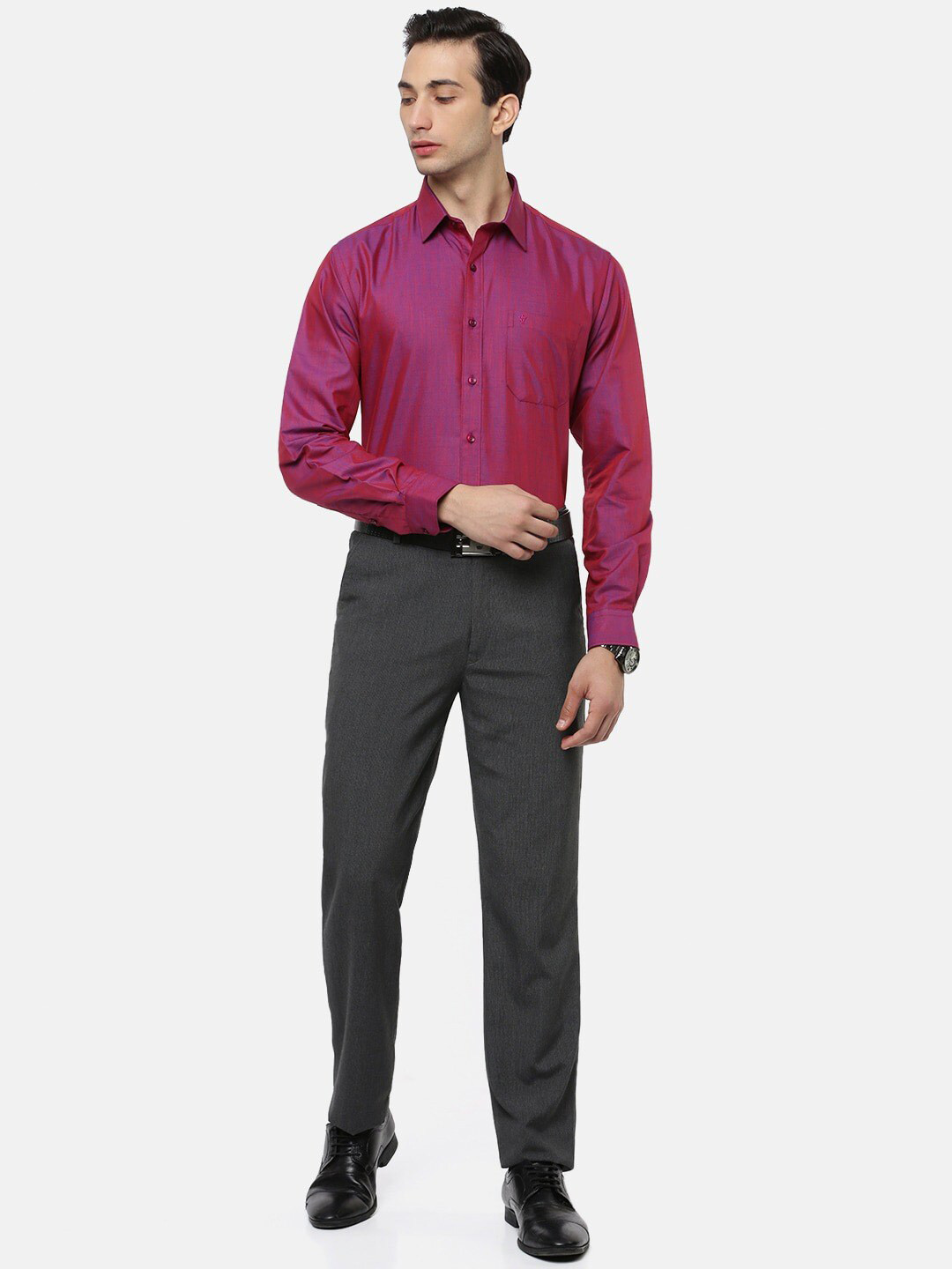 

Ramraj Tailored Fit Pure Cotton Formal Shirt, Pink